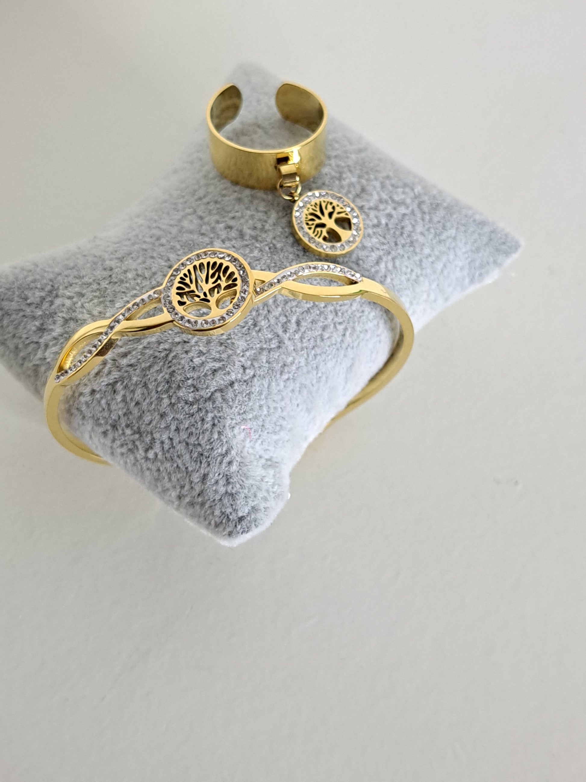 Bracelet jonc "arbre de vie"