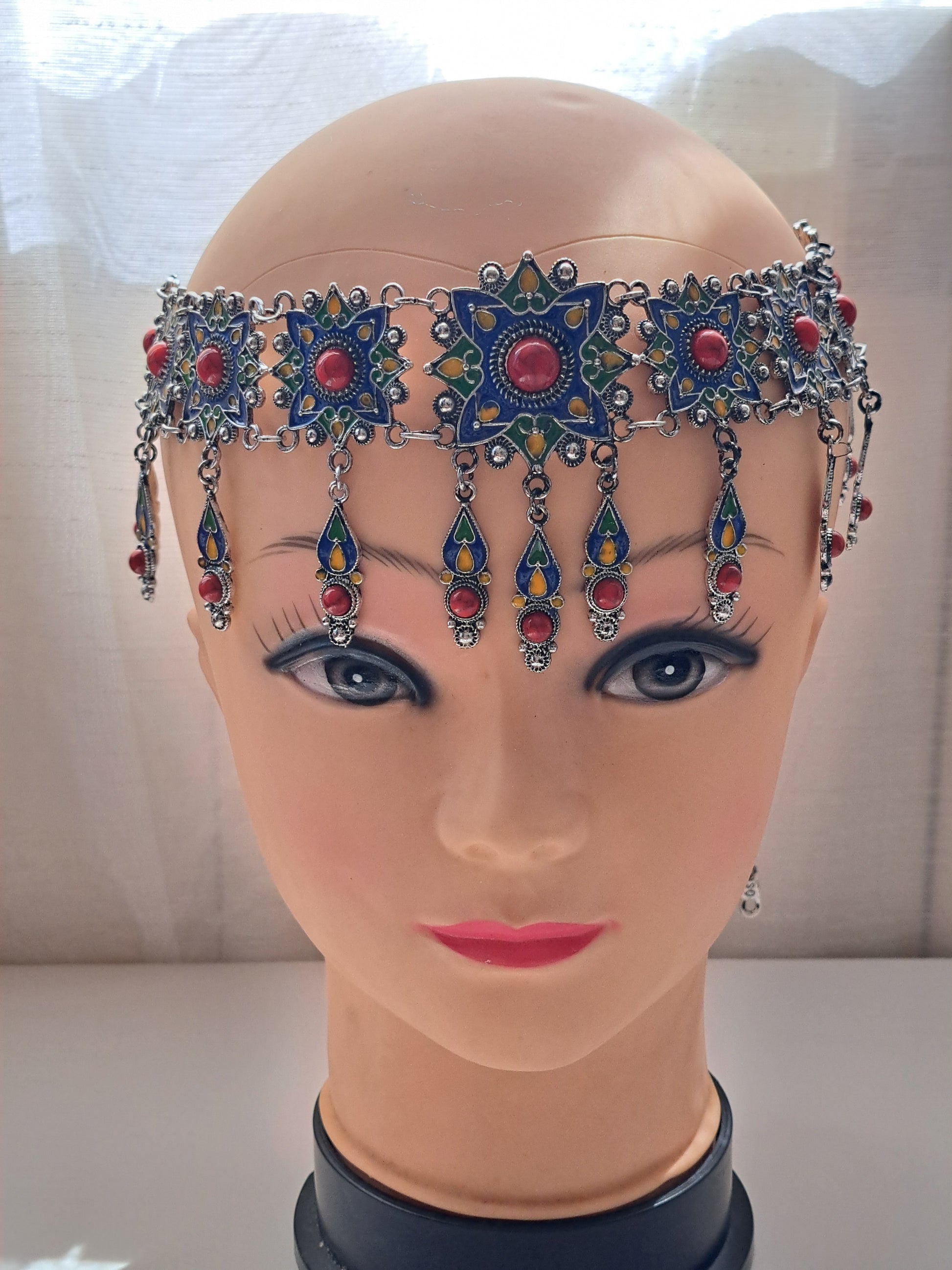 Bijou de tête kabyle multicolore