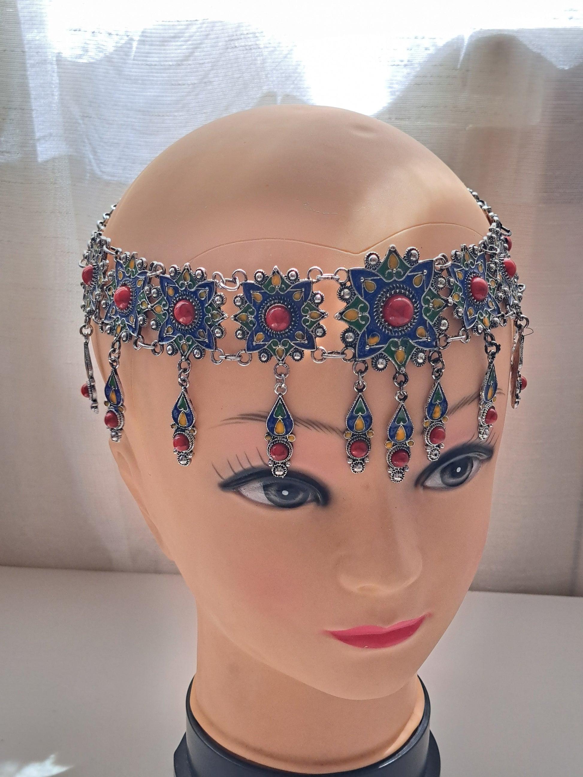 Bijou de tête kabyle multicolore
