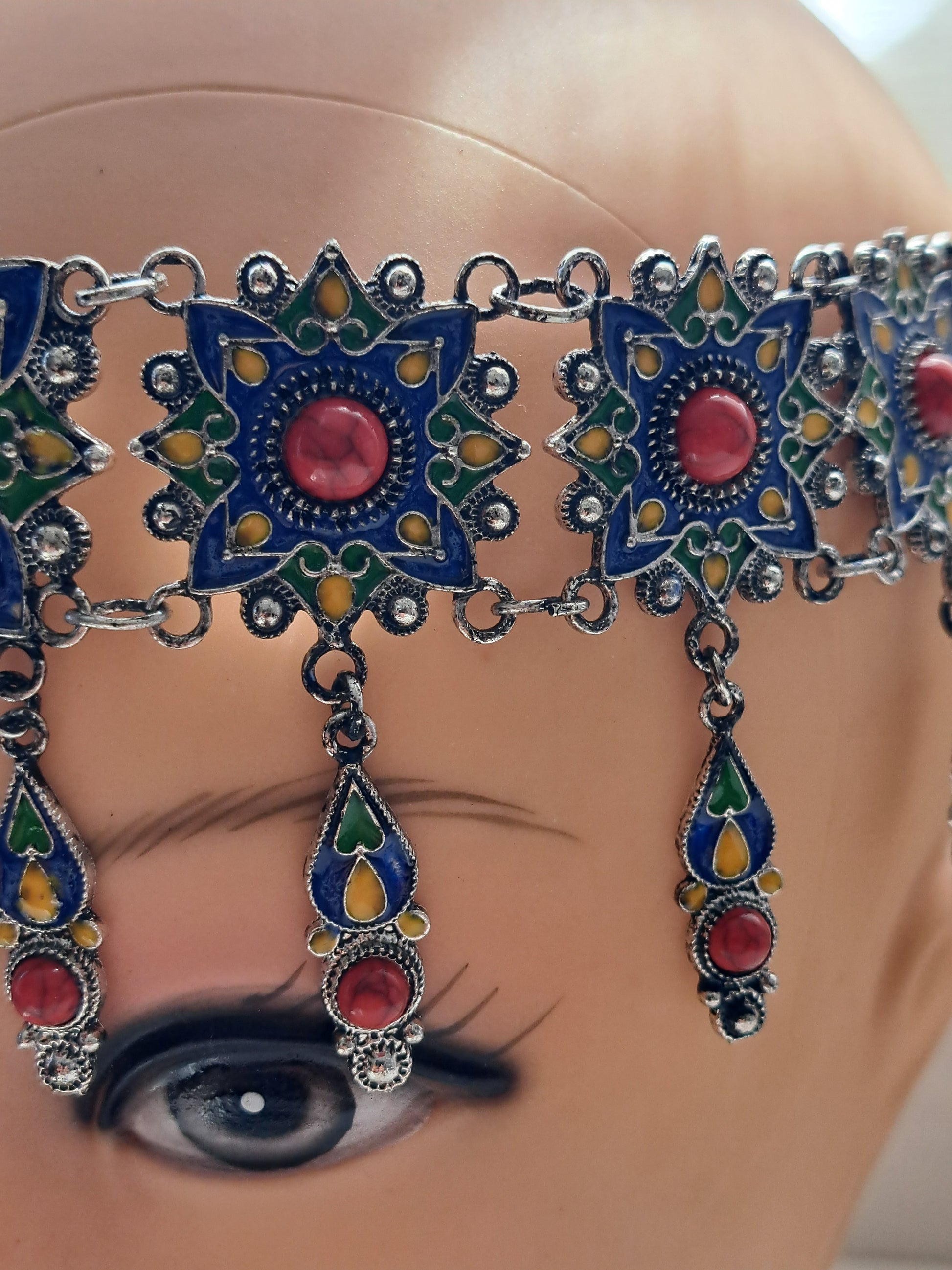 Bijou de tête kabyle multicolore