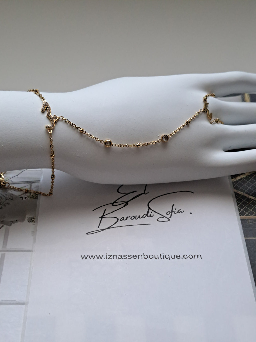 Bracelet chaîne de main "Hob"