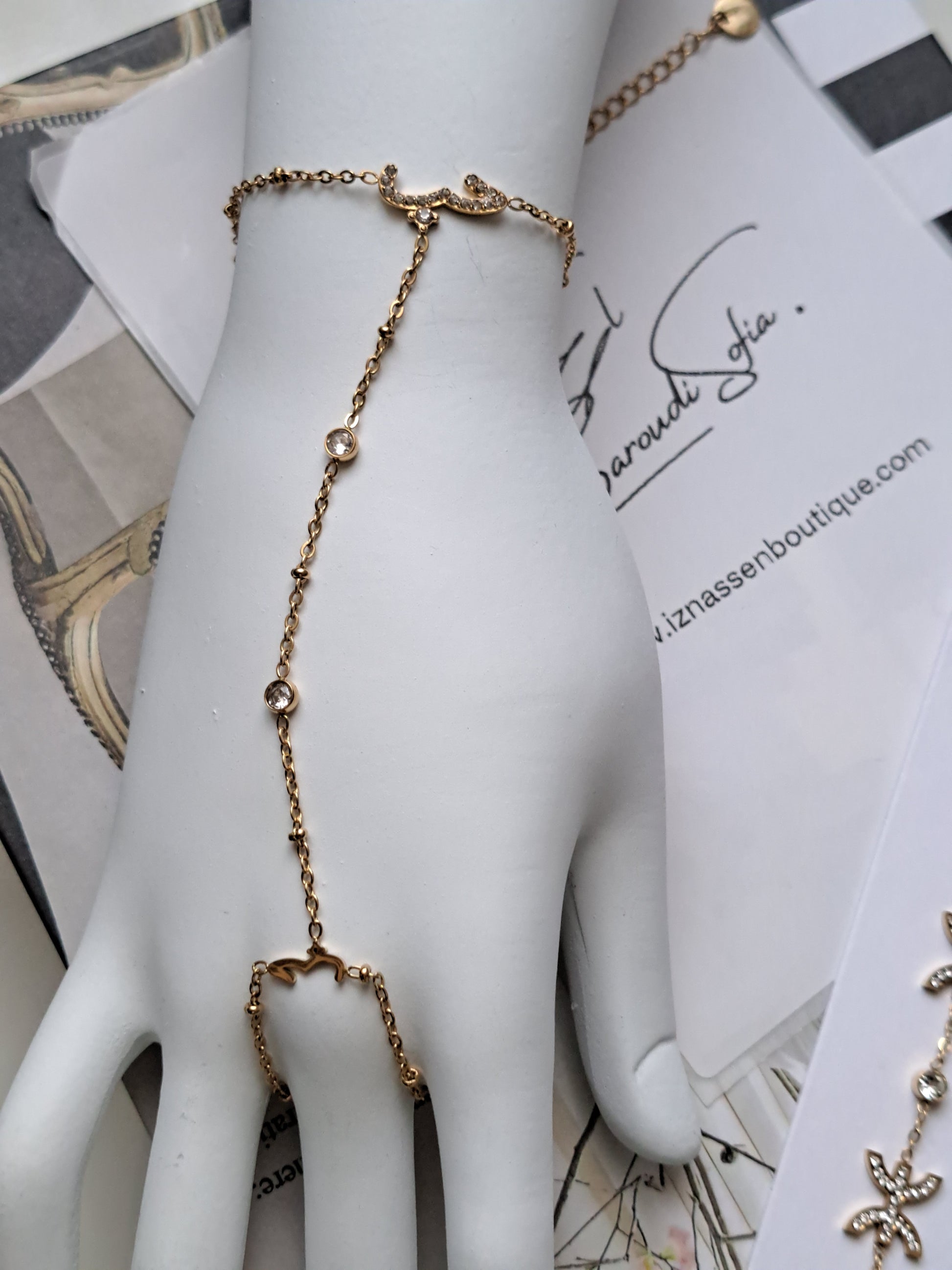 Bracelet chaîne de main "Hob"