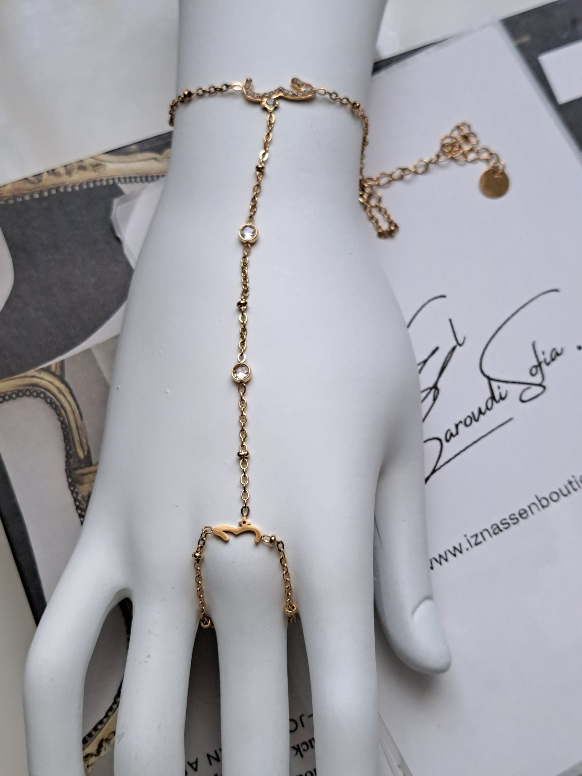 Bracelet chaîne de main "Hob"