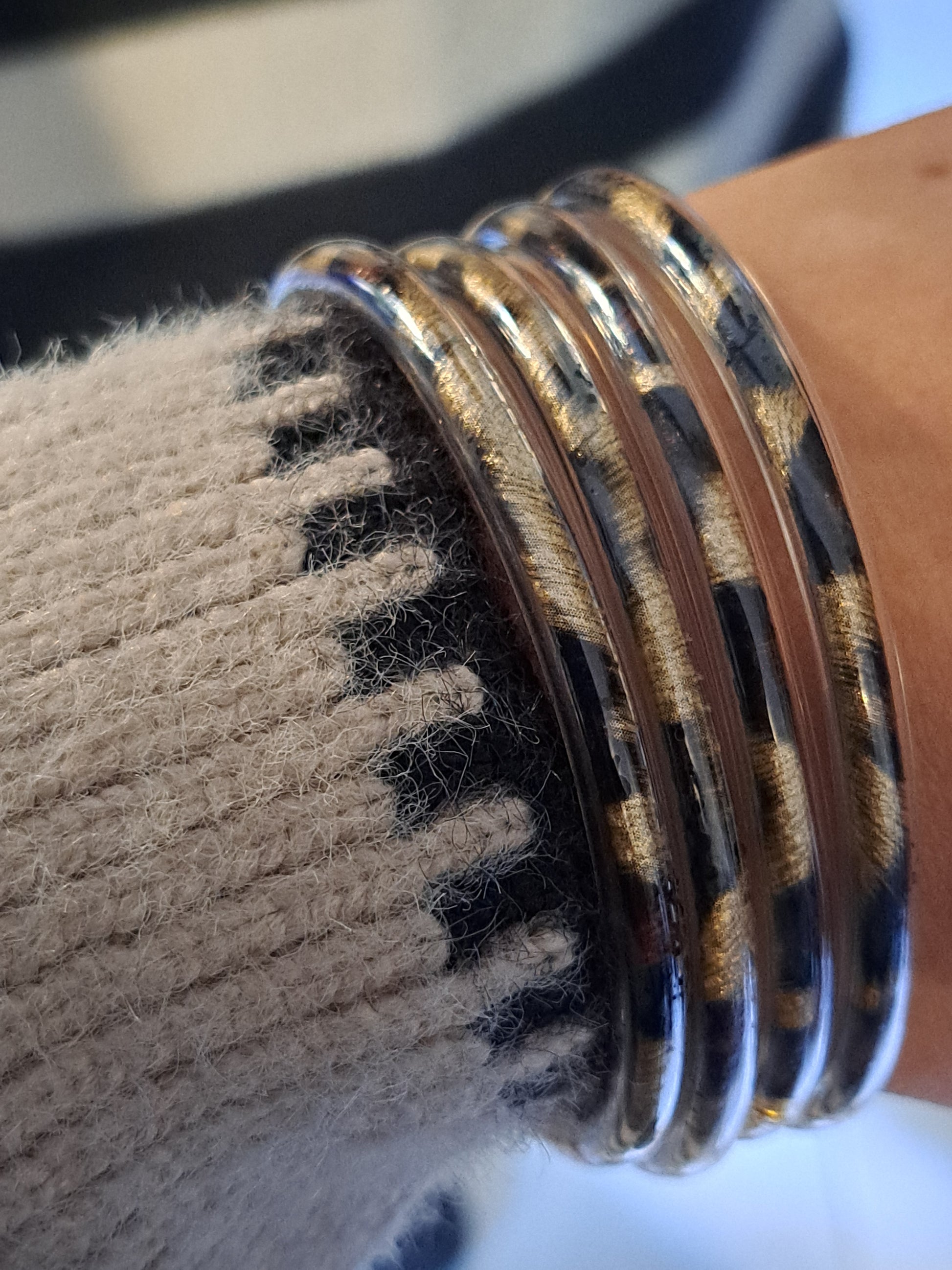 Bracelet bouddhiste léopard