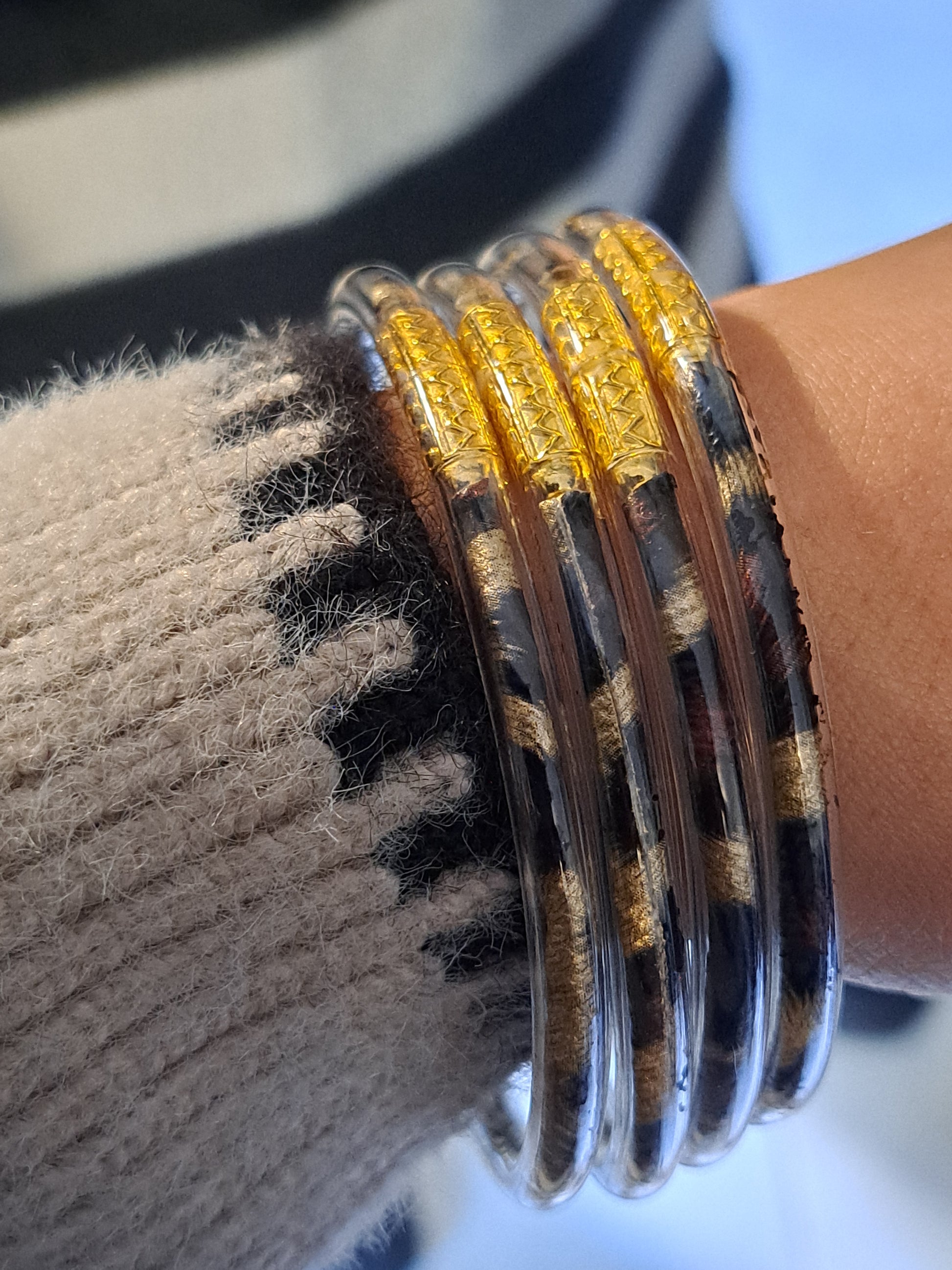 Bracelet bouddhiste léopard