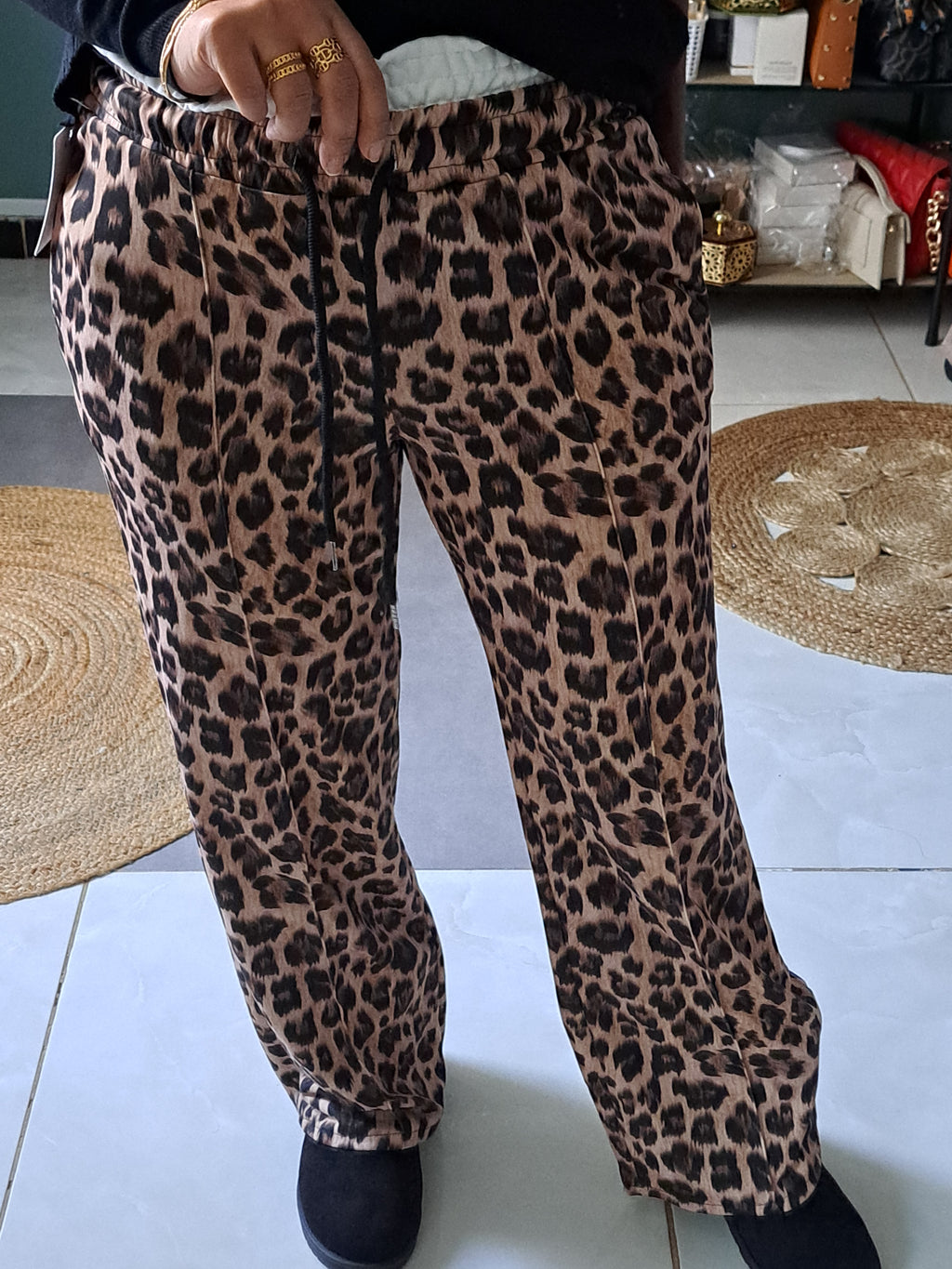 Pantalon imprimé léopard