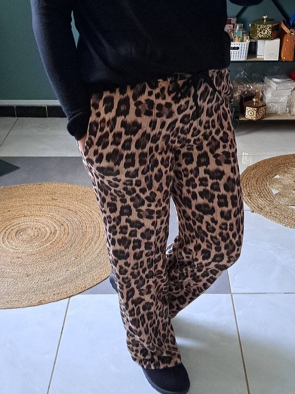 Pantalon imprimé léopard