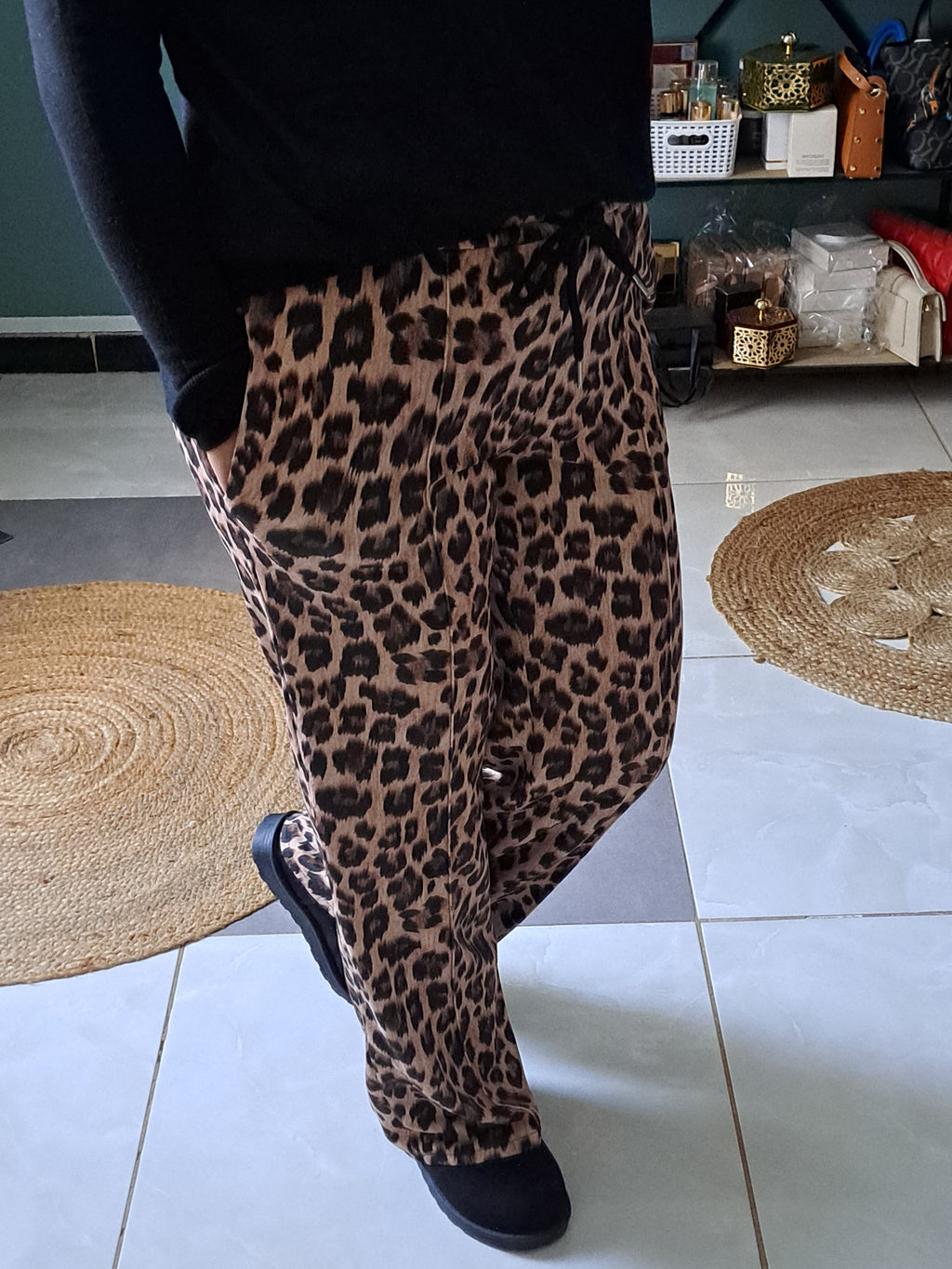 Pantalon imprimé léopard