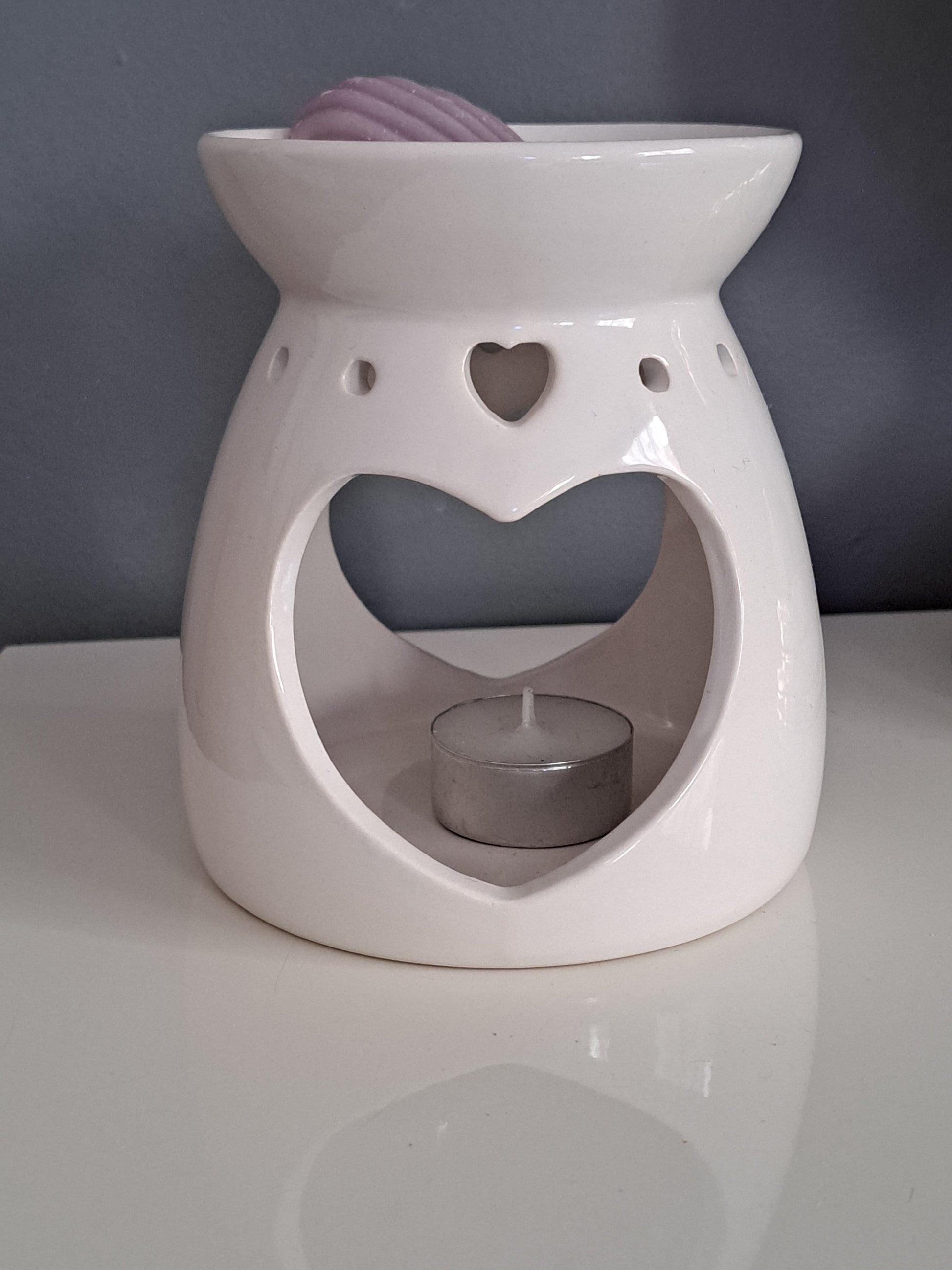 Coffret brûleur blanc "coeur"