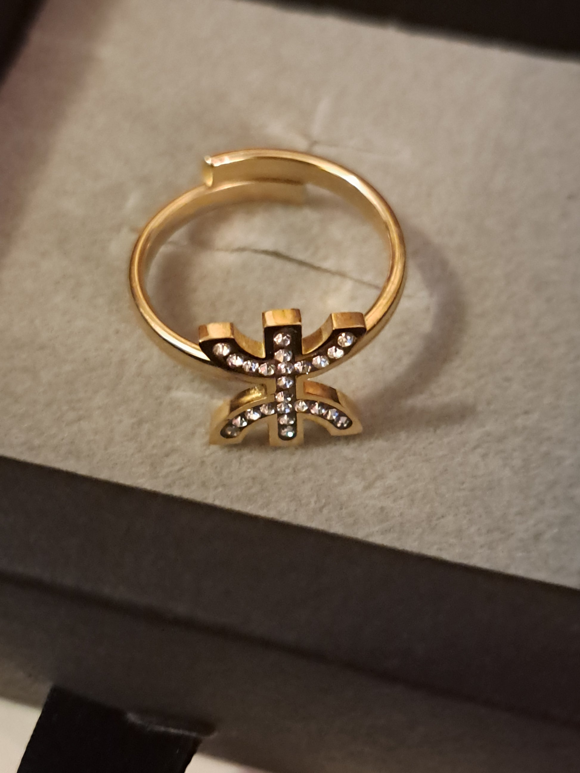 Bague "yaz" dorée