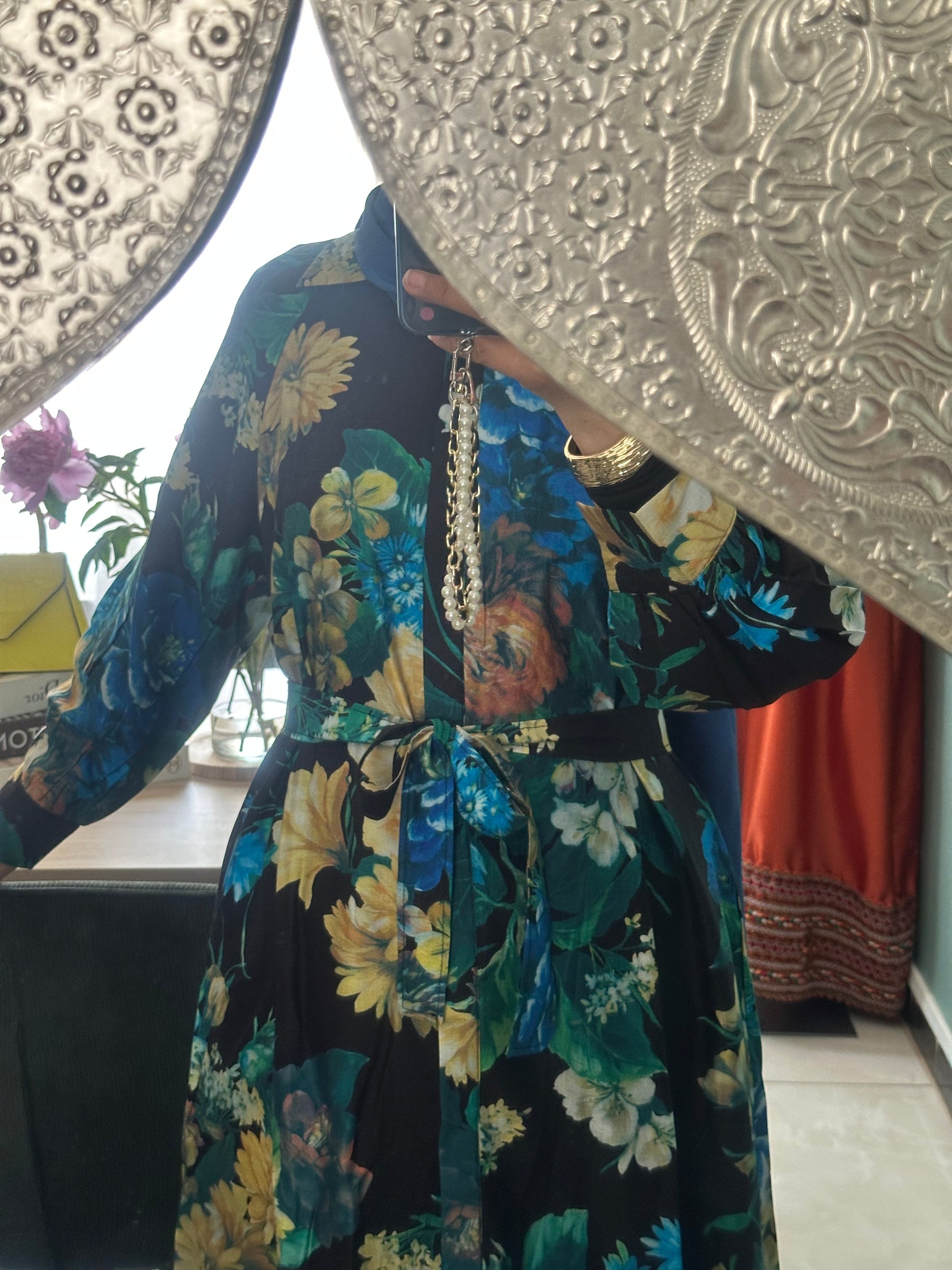 Robe chemise fleurie