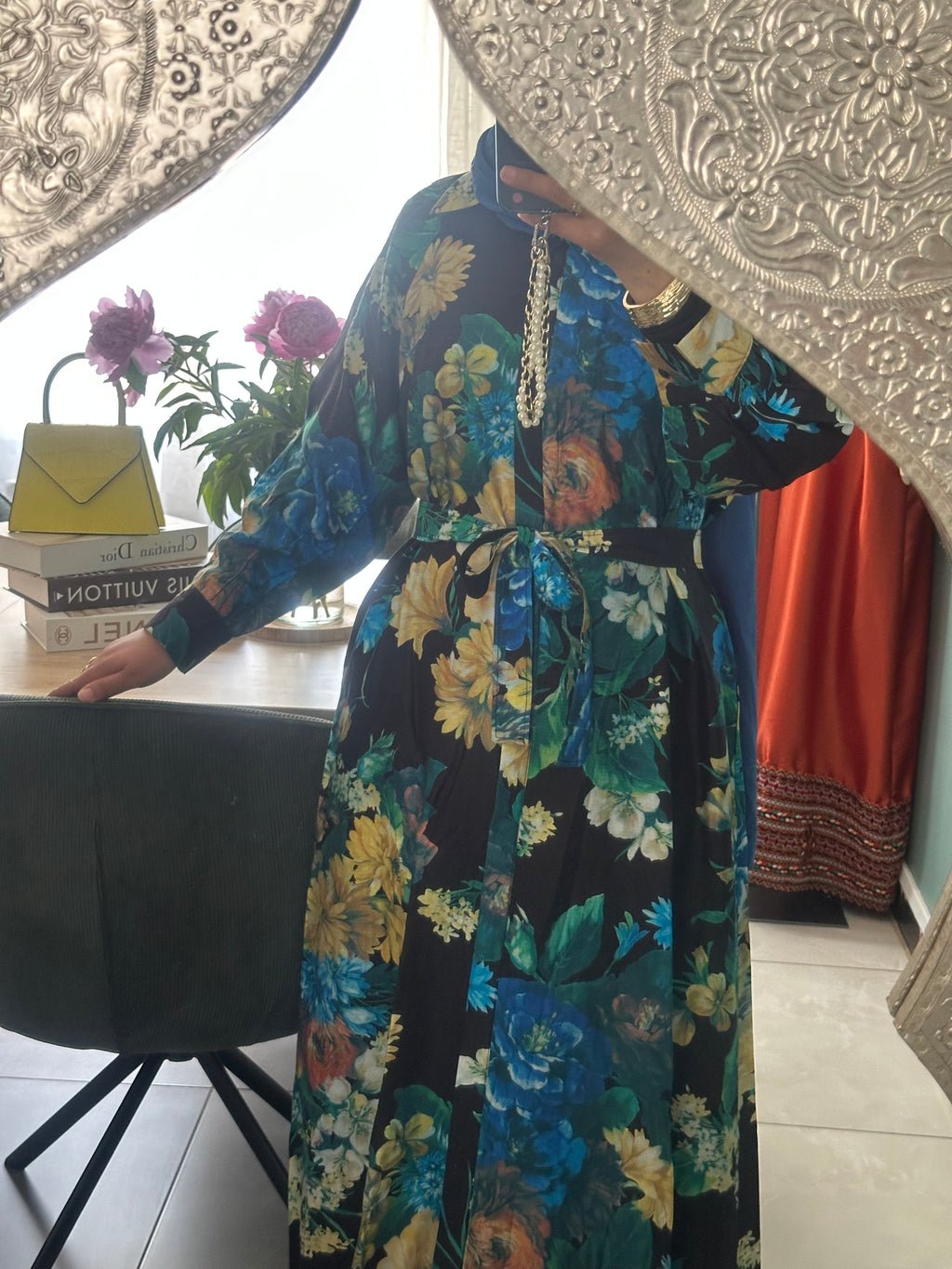 Robe chemise fleurie