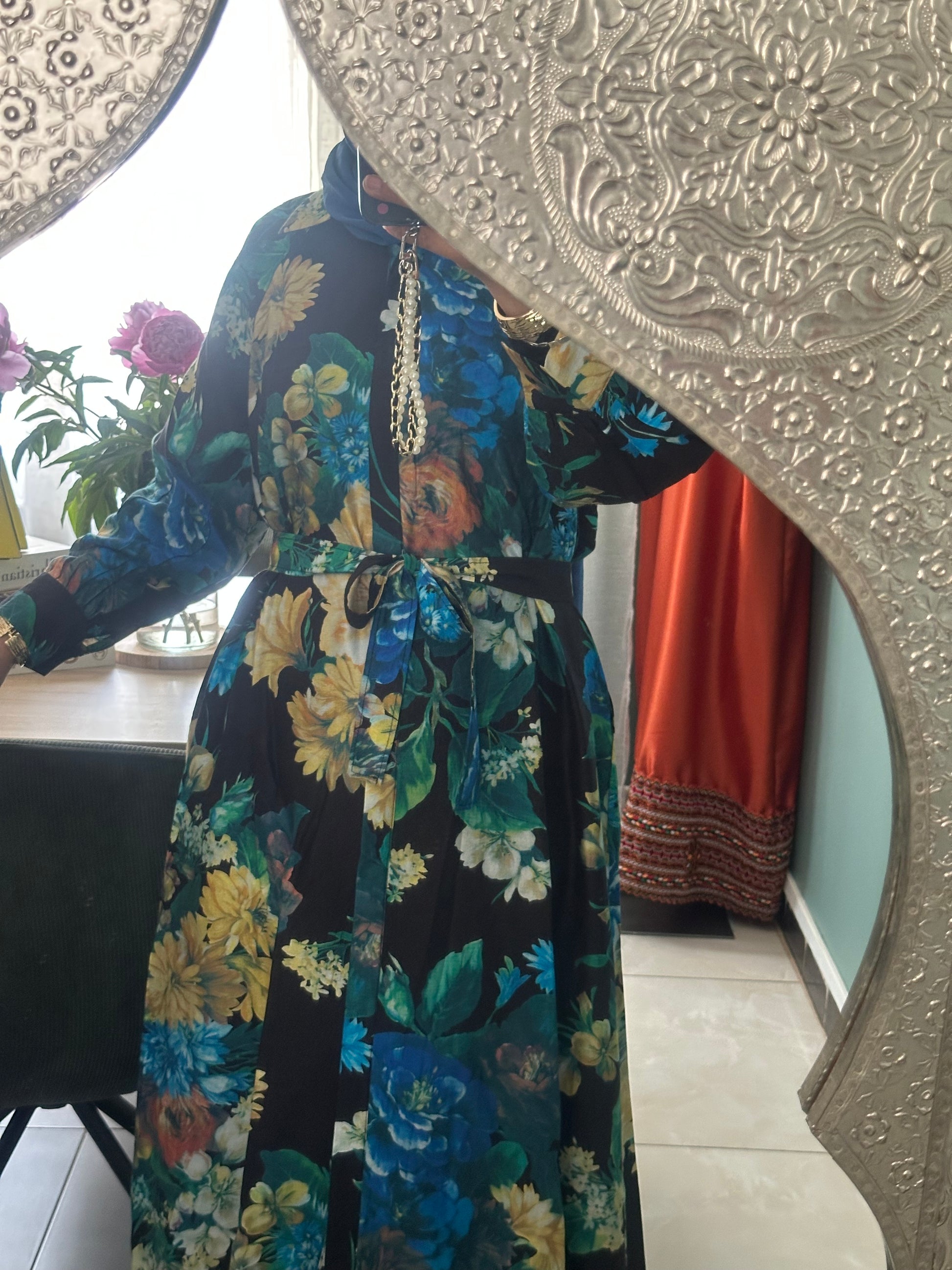 Robe chemise fleurie