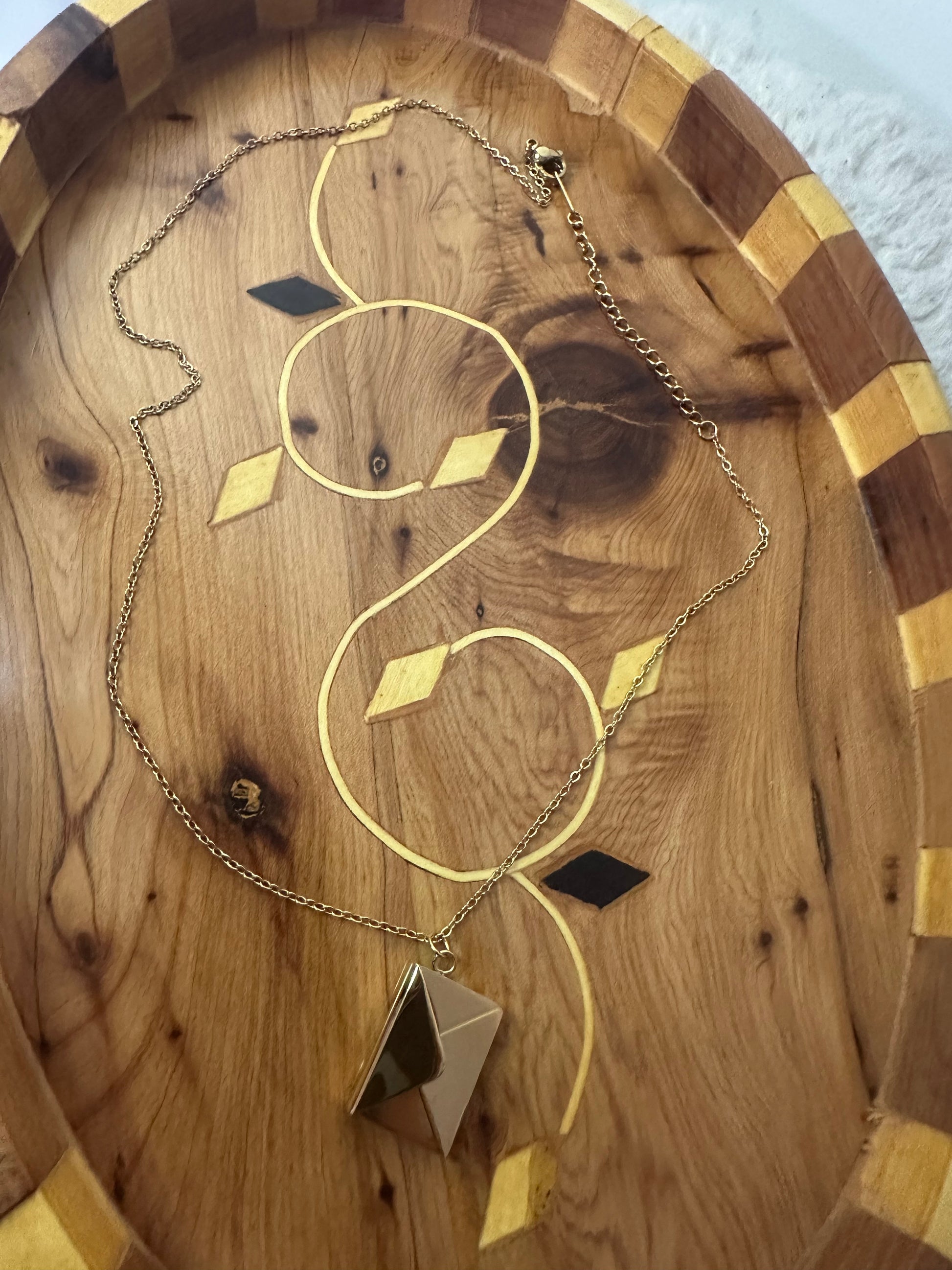 Collier enveloppe gravée « love you »