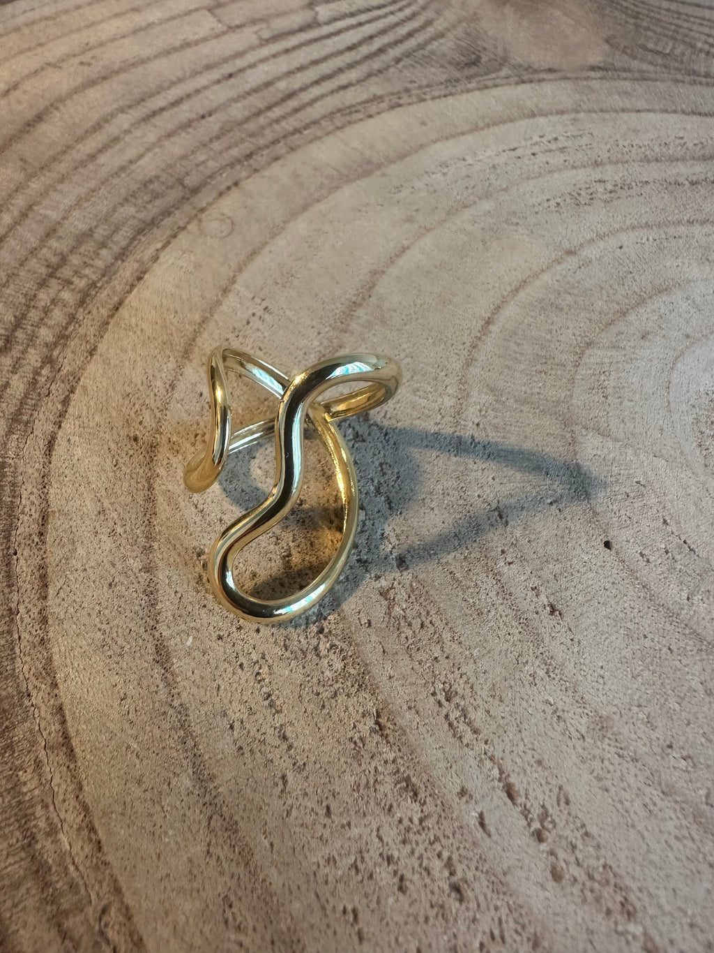 Bague vague en acier inoxydable