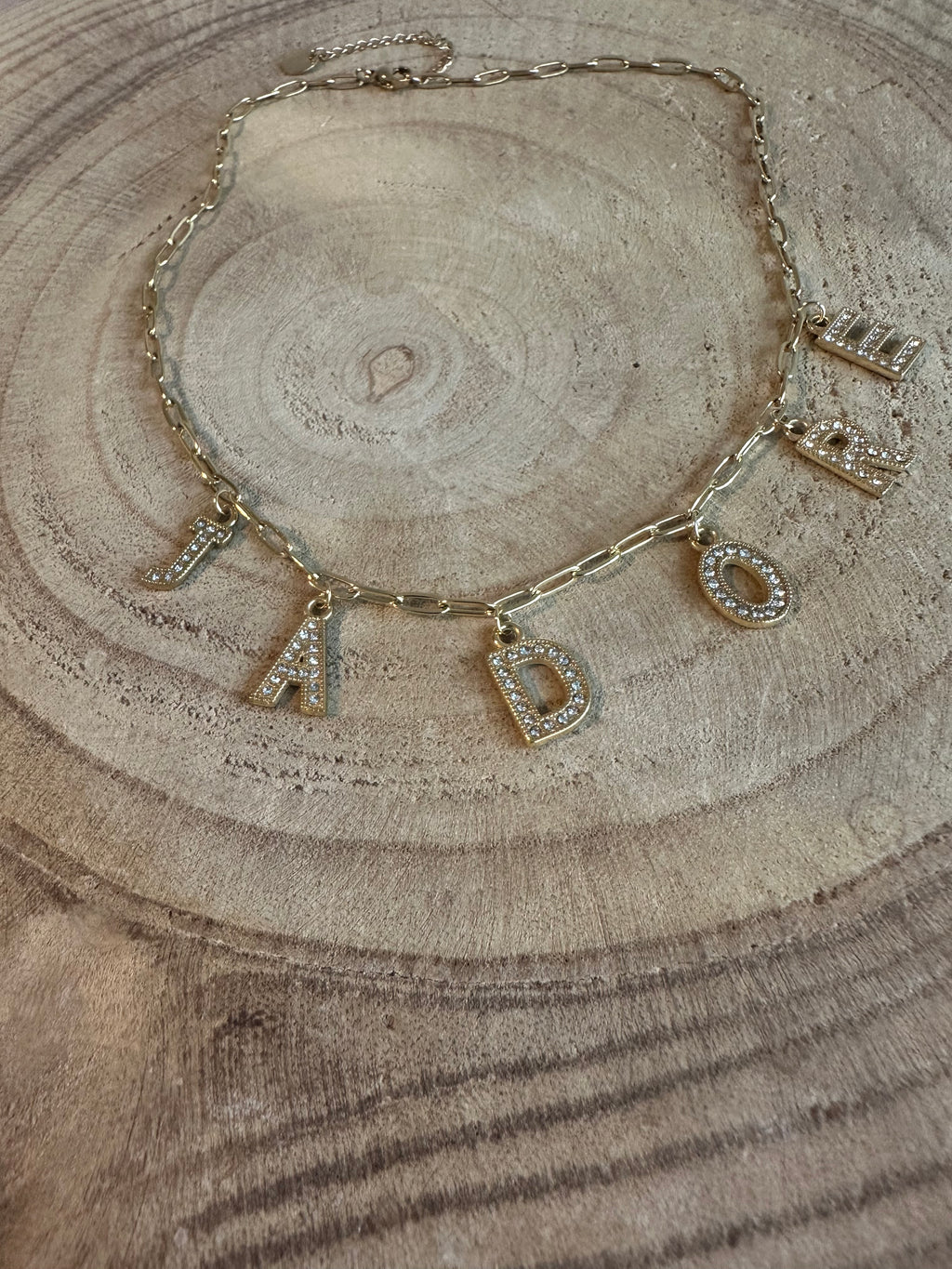 Collier inscription j’adore
