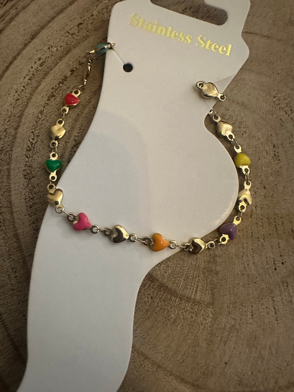 Bracelet cheville coeur