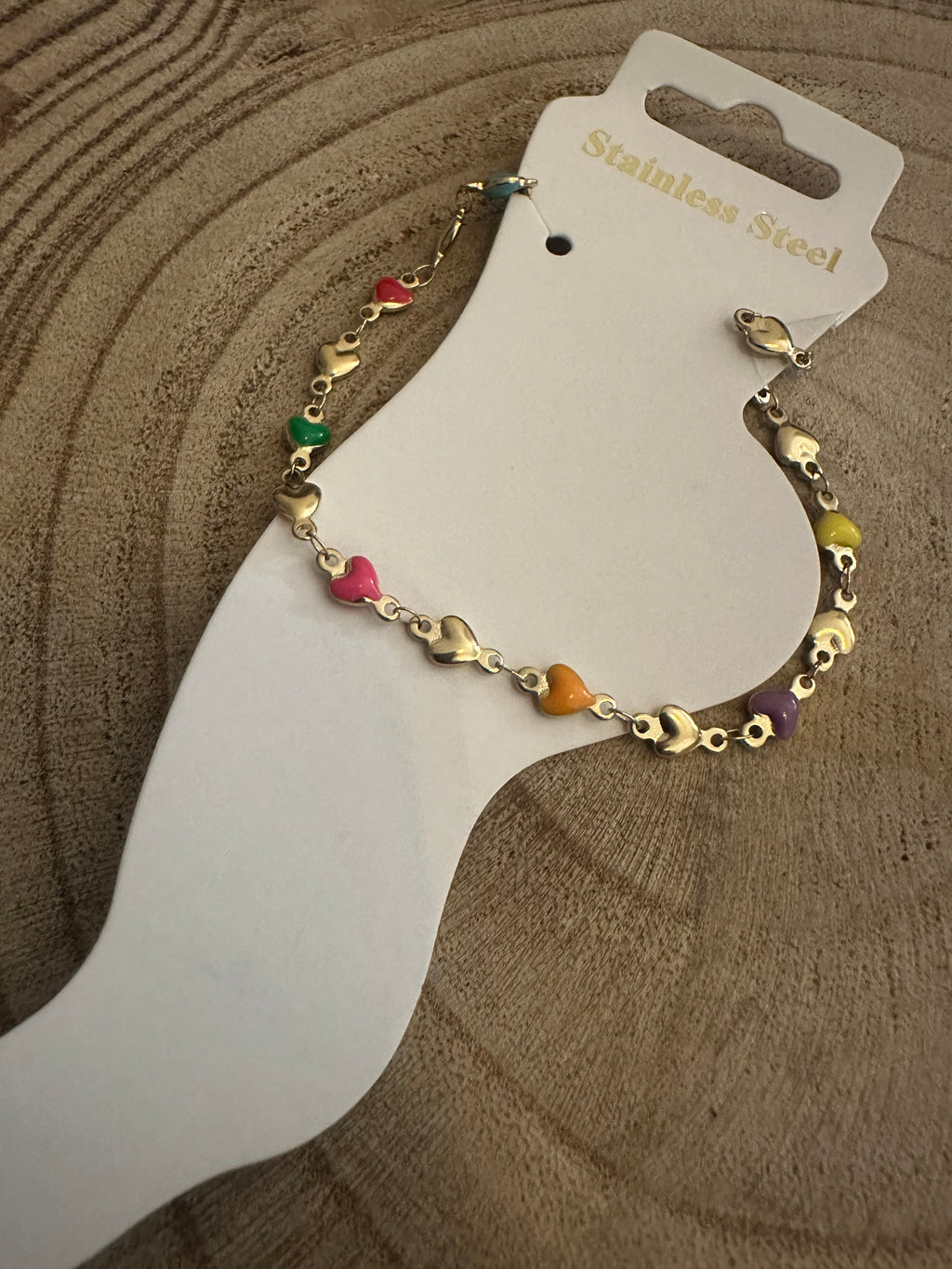 Bracelet cheville coeur