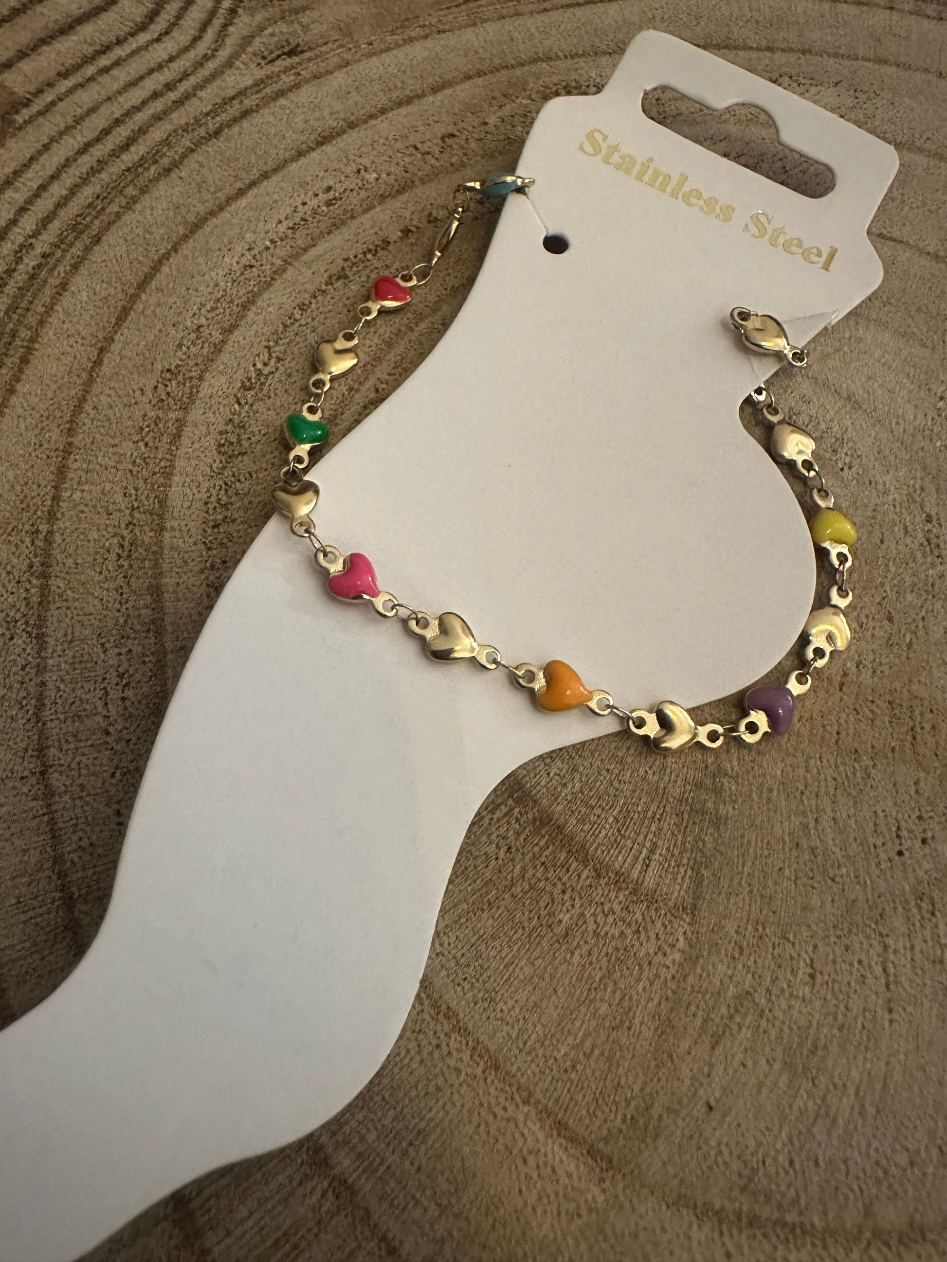 Bracelet cheville coeur