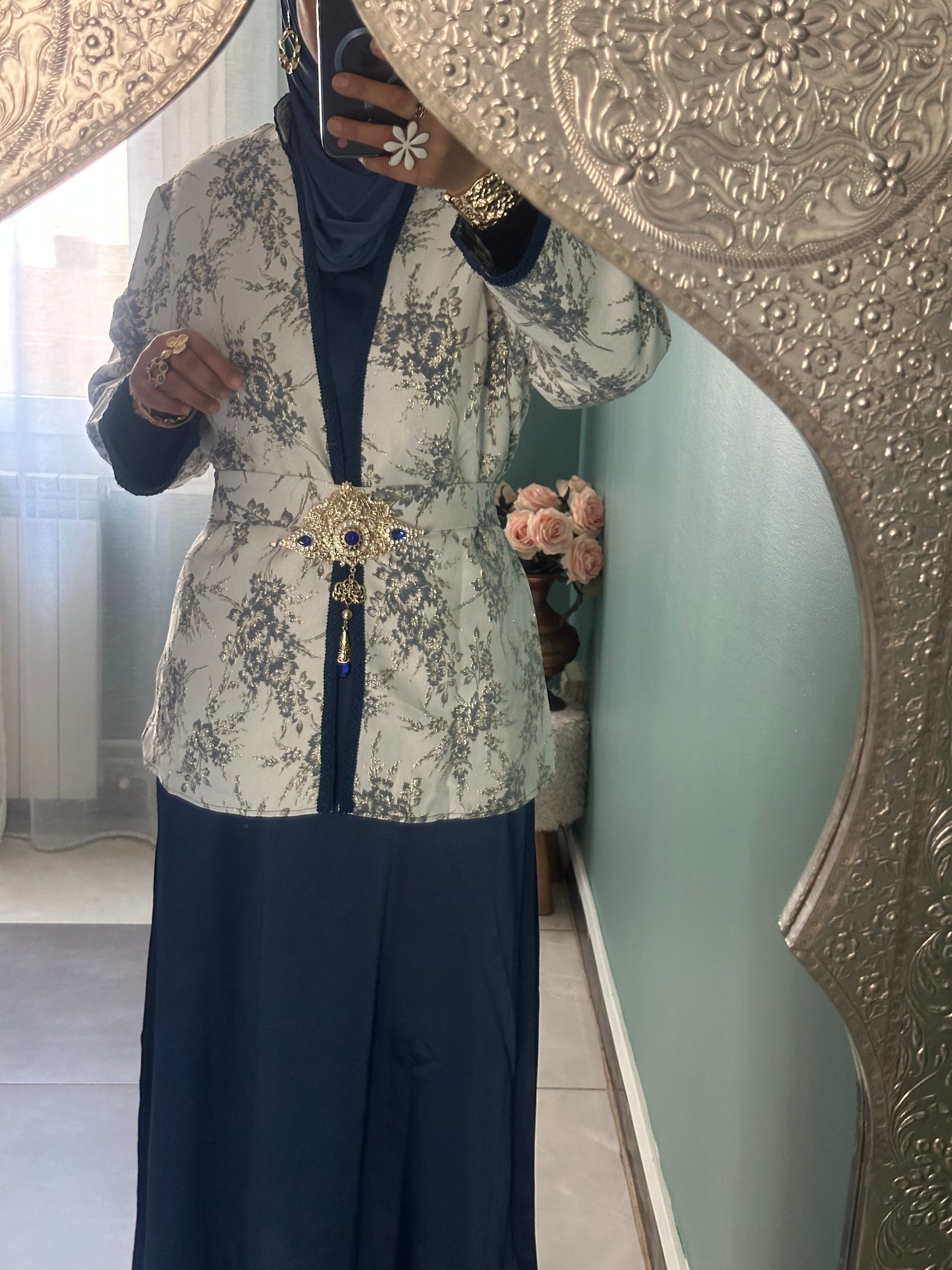 Ensemble 2 pièces brocart robe