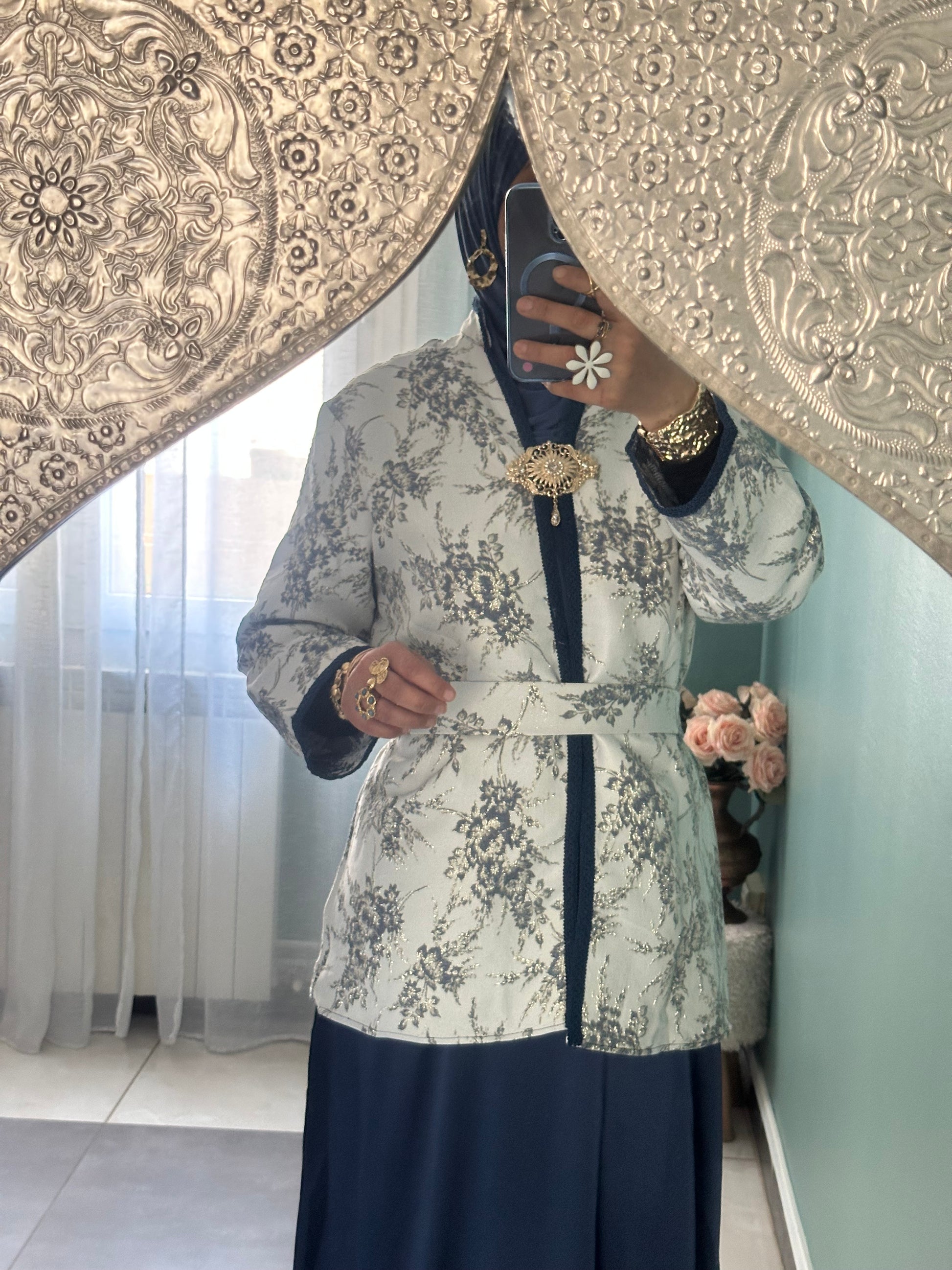 Ensemble 2 pièces brocart robe