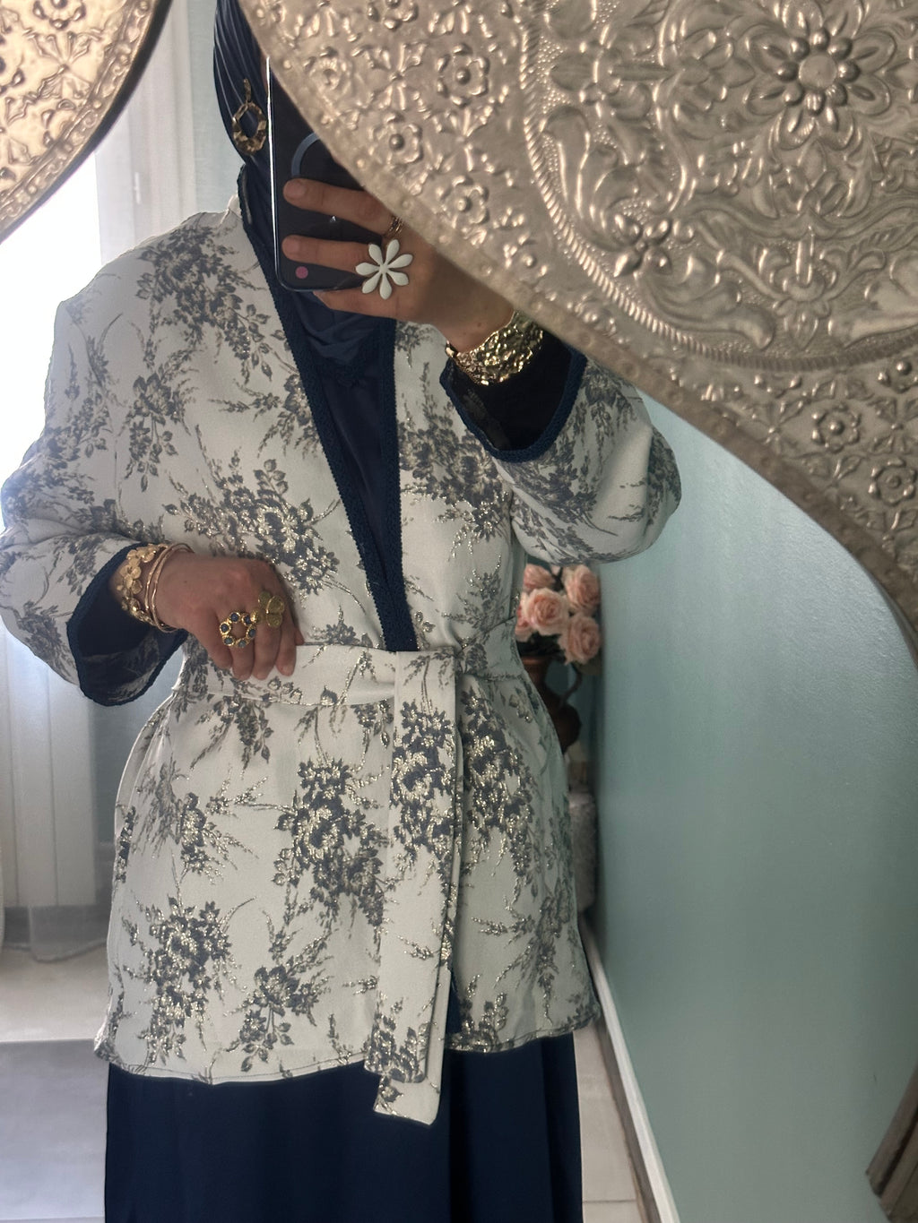 Ensemble 2 pièces brocart robe