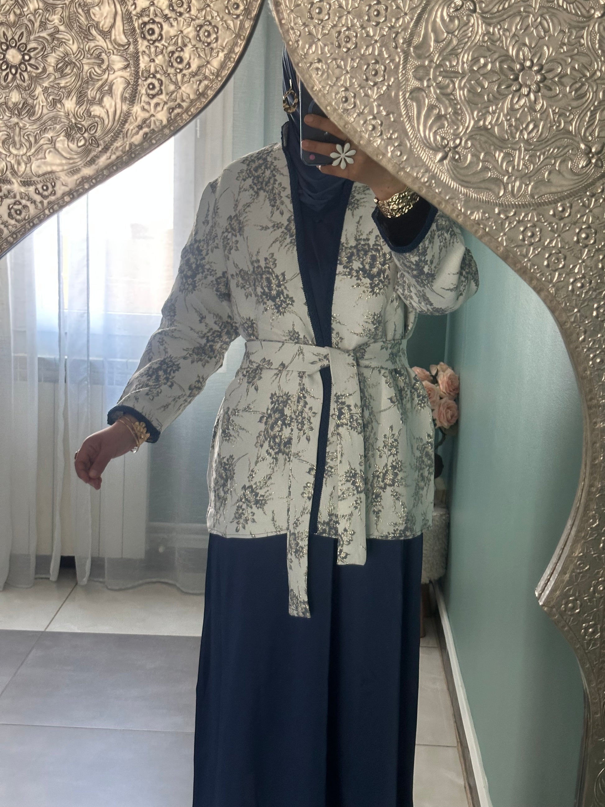 Ensemble 2 pièces brocart robe