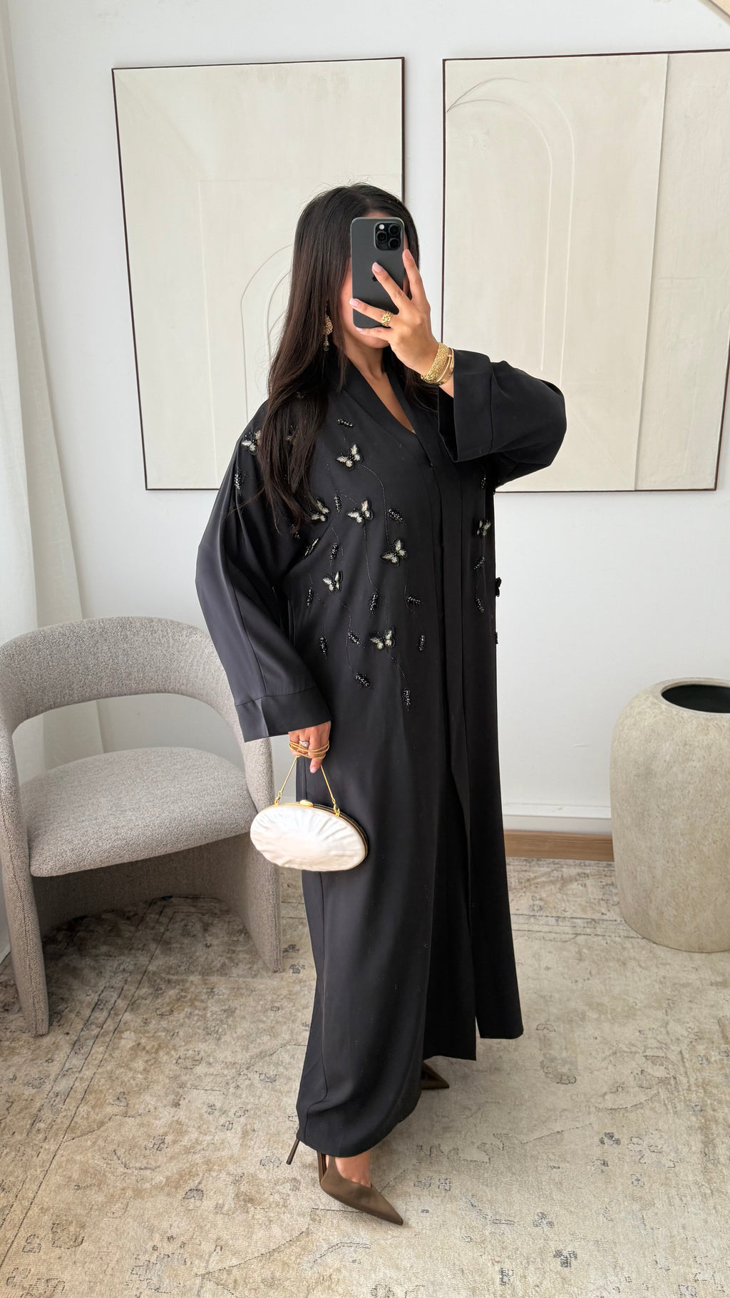Abaya papillon Sawda