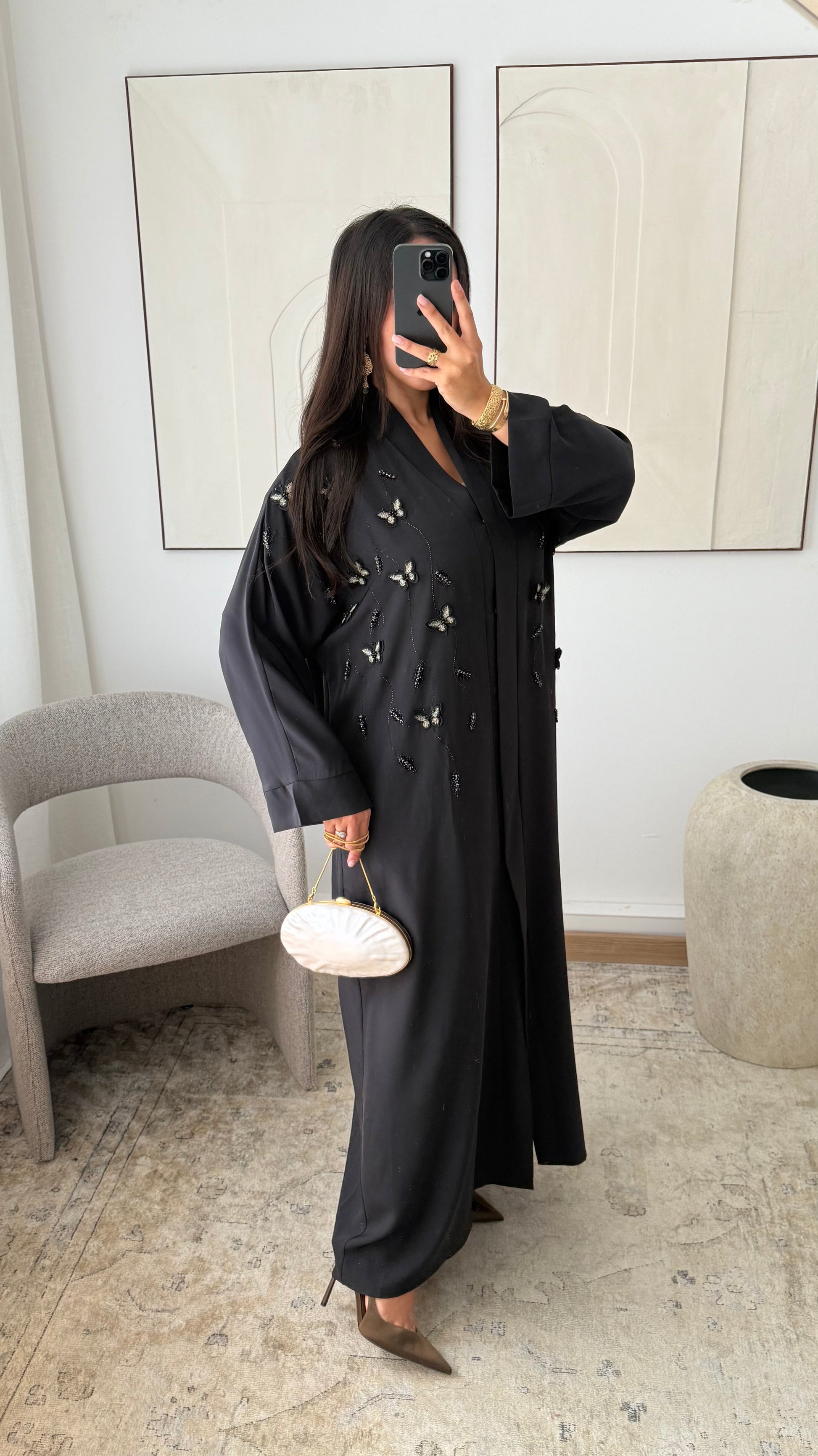 Abaya papillon Sawda