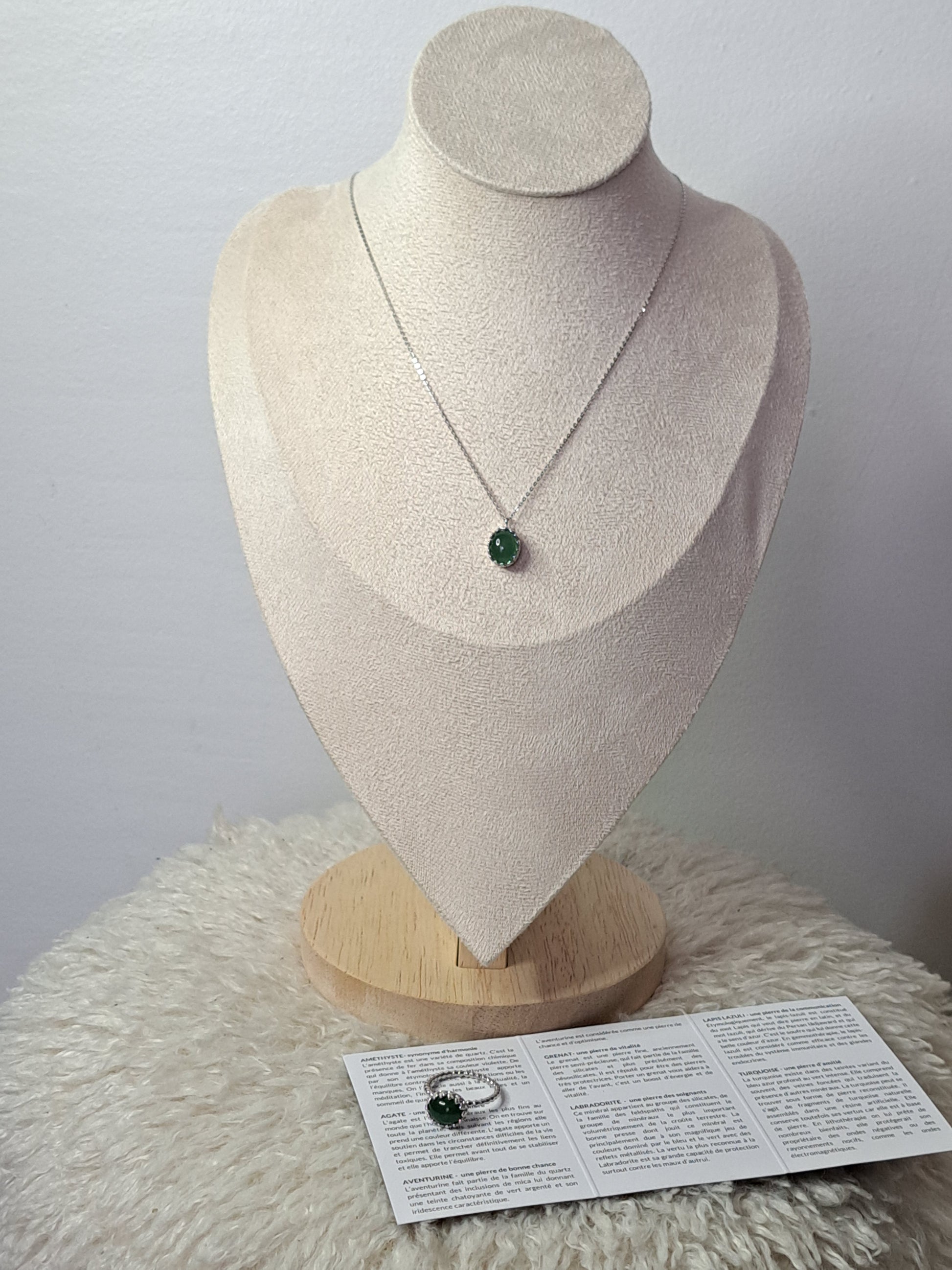Collier aventurine verte