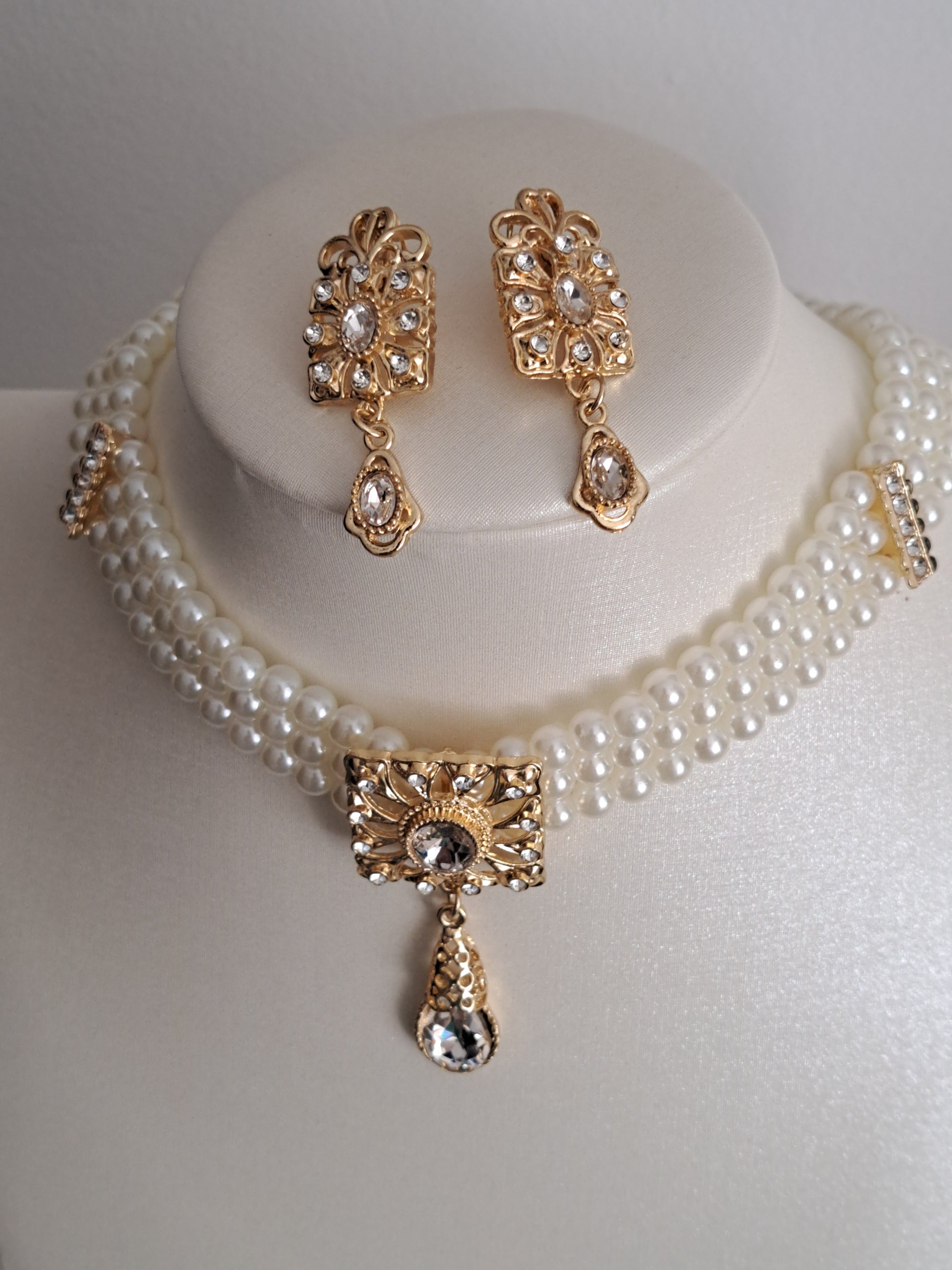 Parure fantaisie blanc