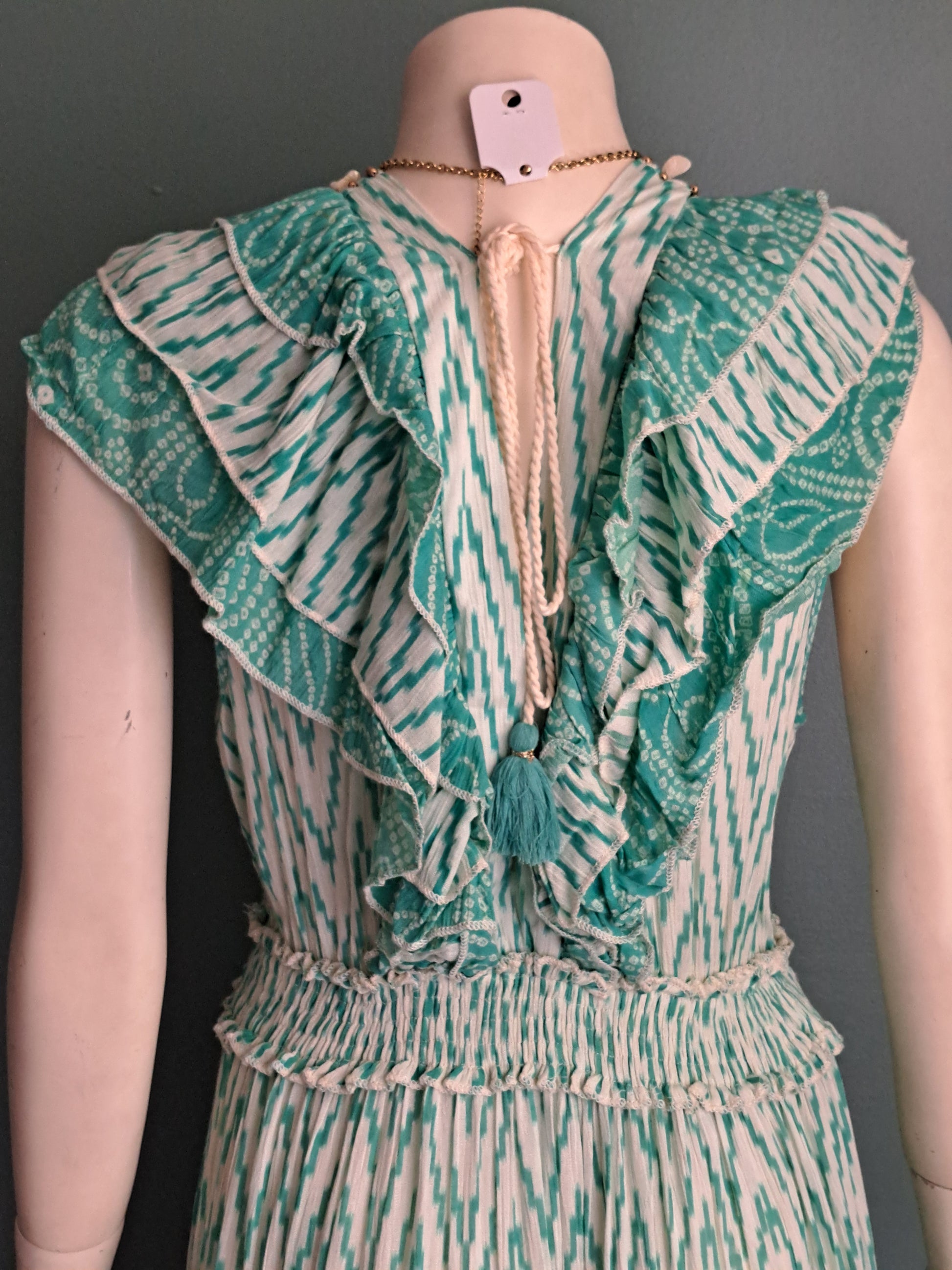 Robe longue bohème à volants