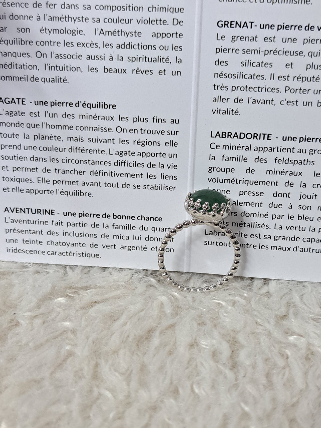 Bague aventurine ovale