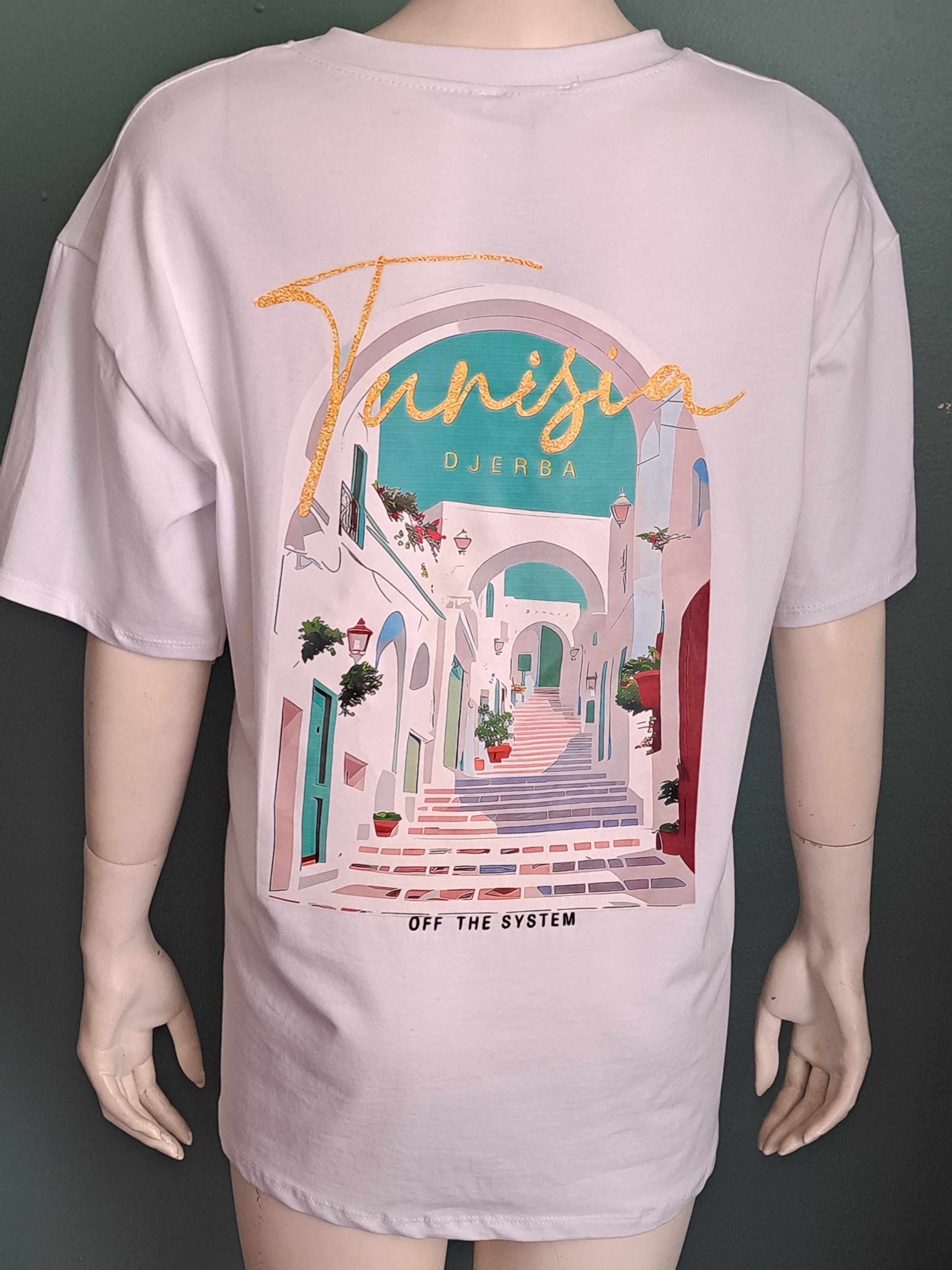 T-shirt Tunisia blanc