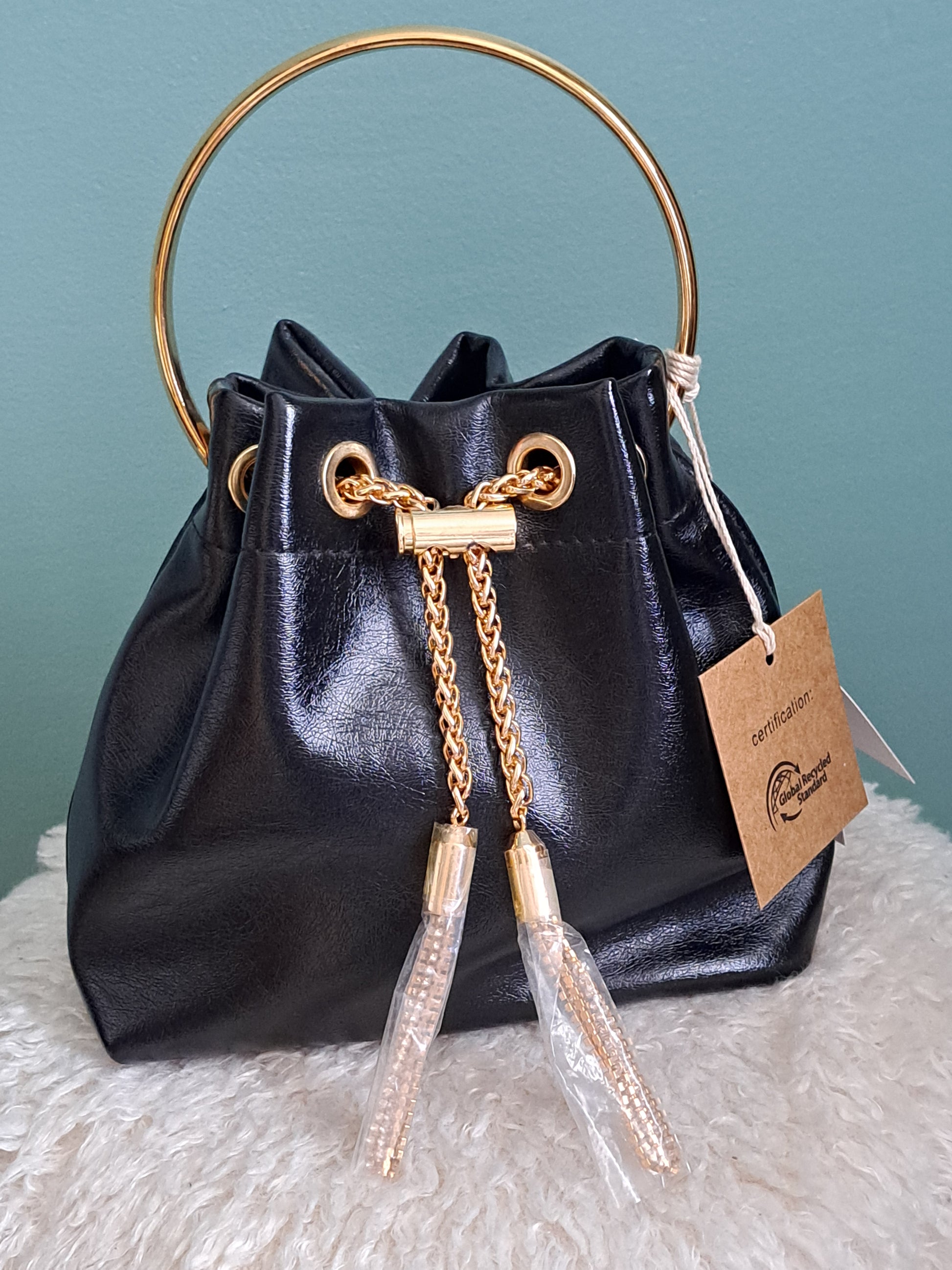 mini sac seau - poignée dorée chic (bucket bag)