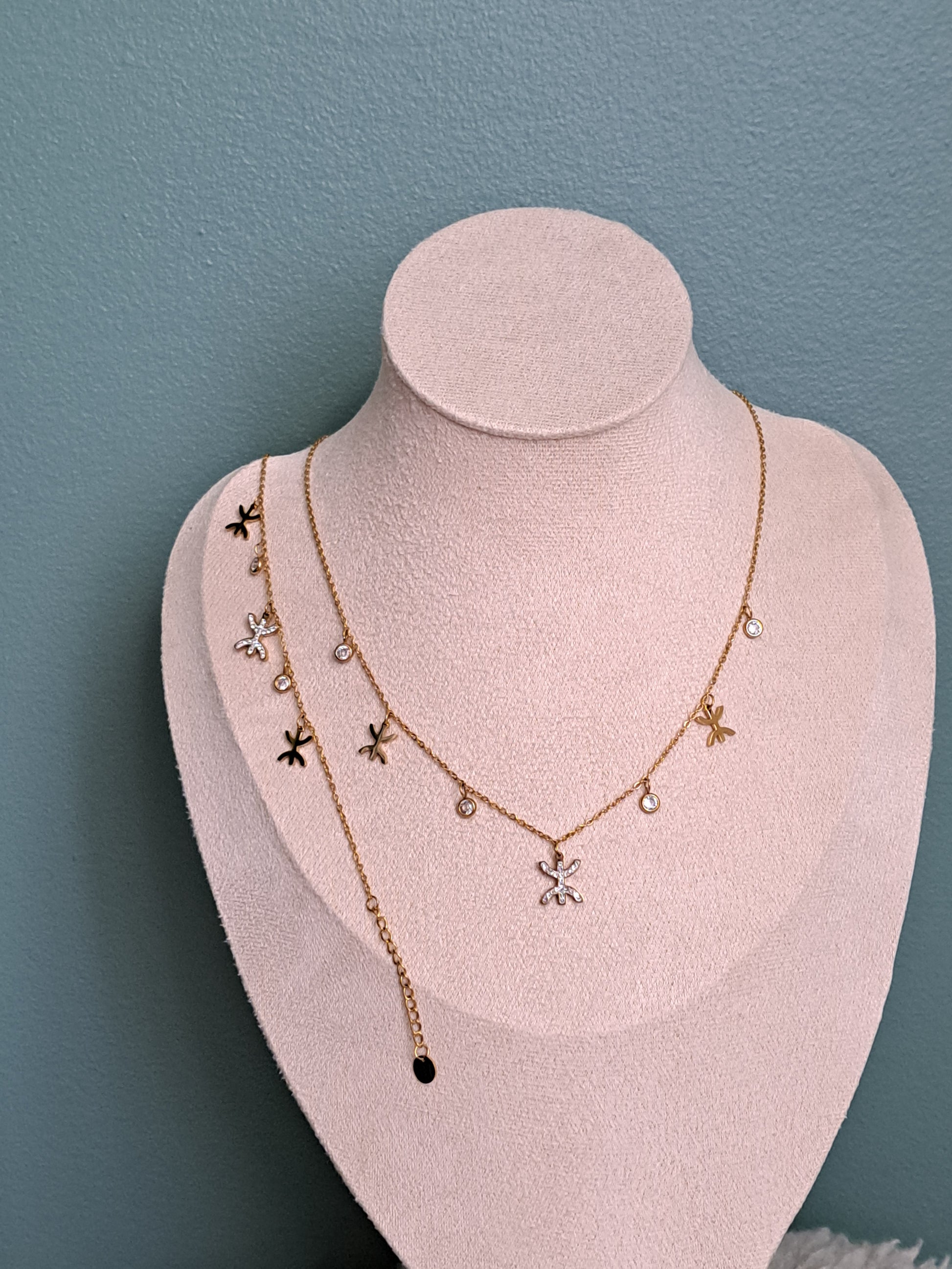 Collier Tifa strass et yaz doré