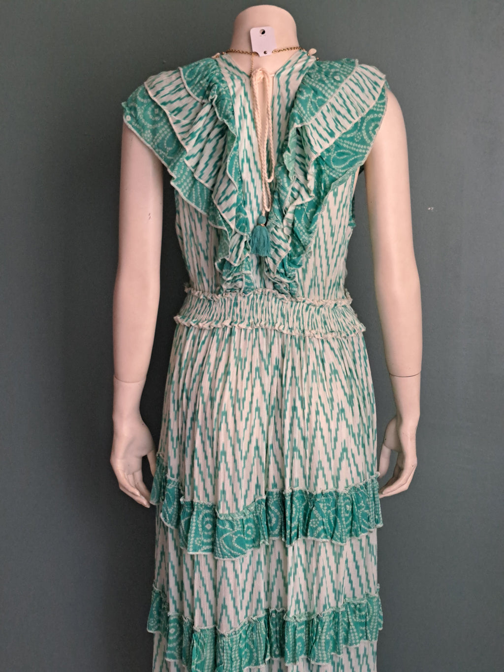 Robe longue bohème à volants