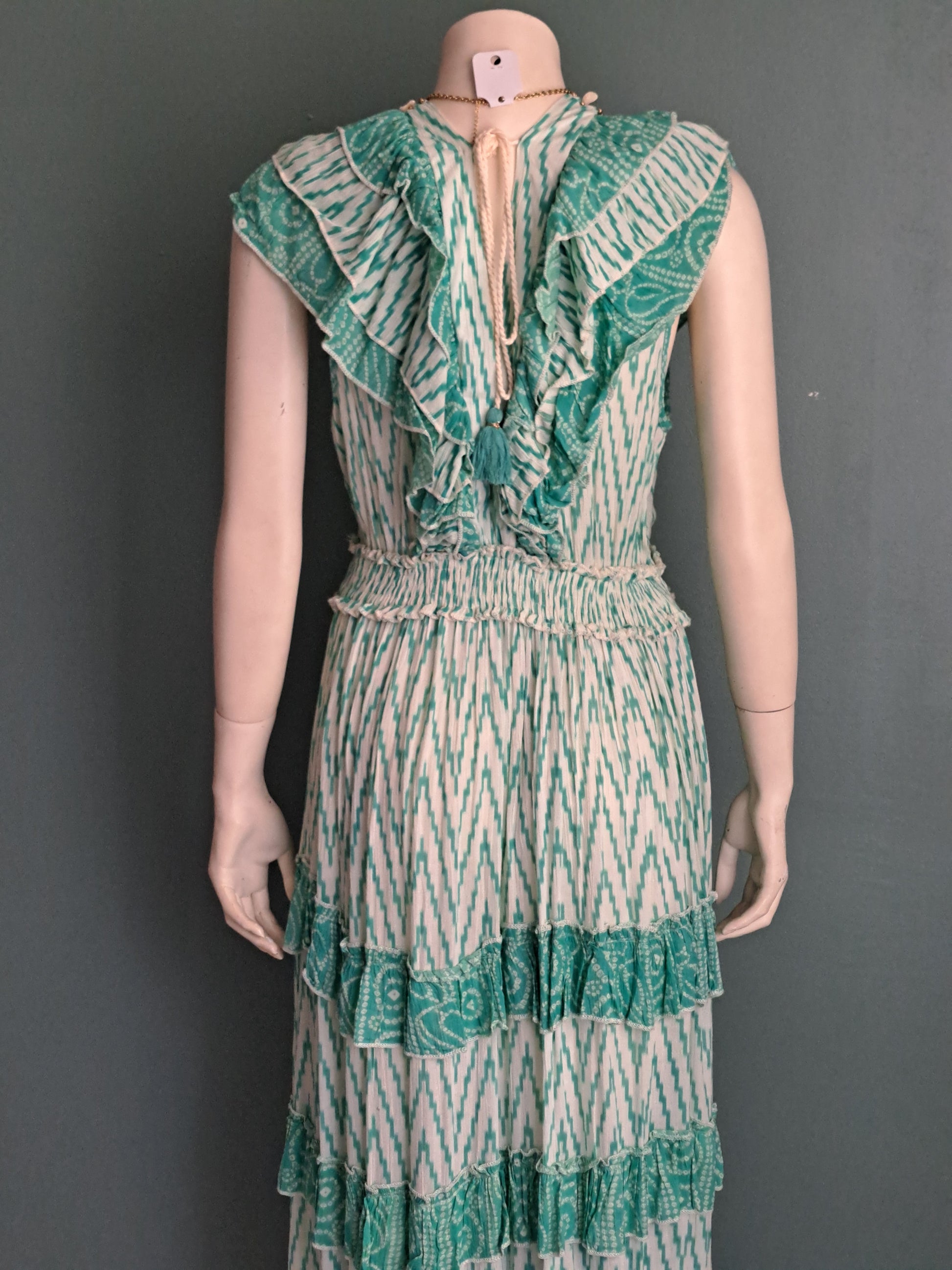Robe longue bohème à volants