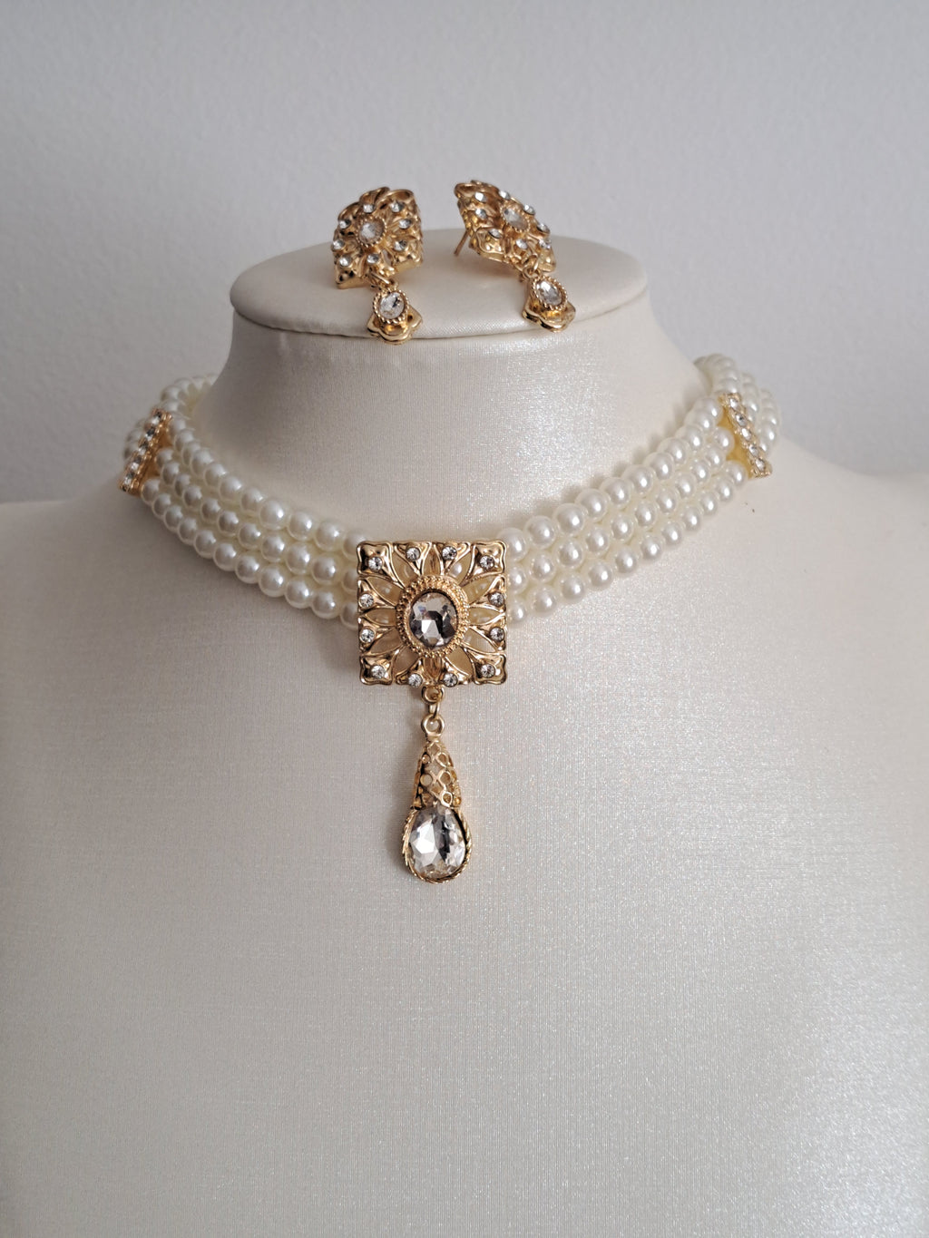Parure fantaisie blanc