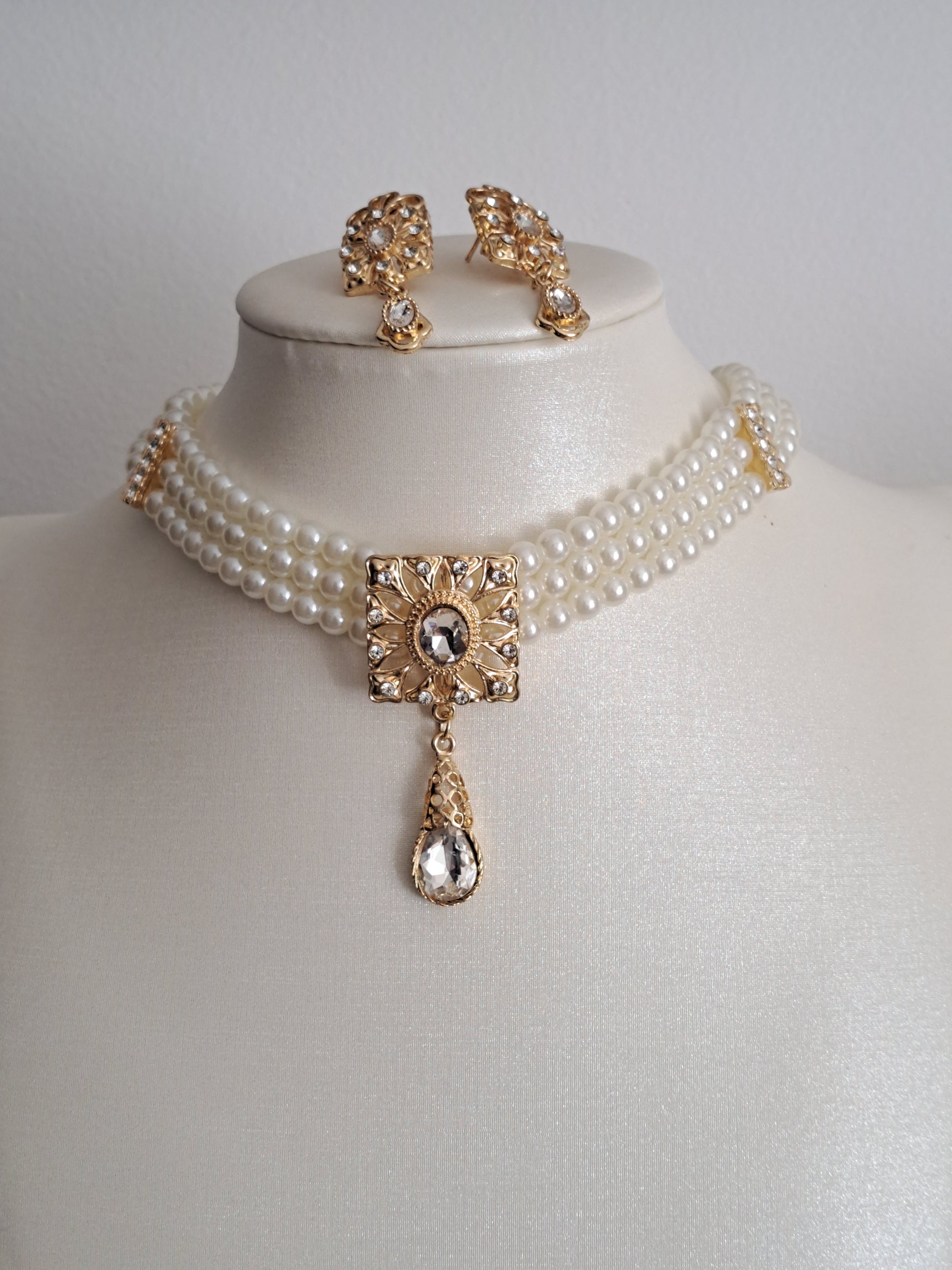 Parure fantaisie blanc